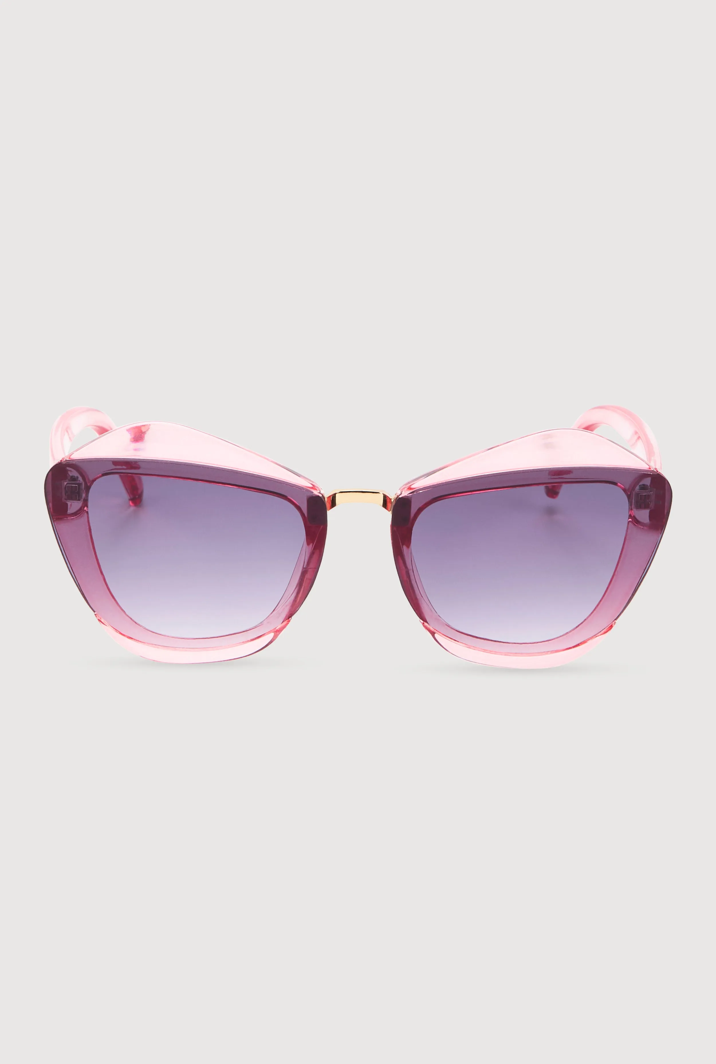 Chunky Cat Eye Metallic Frame Sunglasses sold by Rainbow product image thumbnail 3