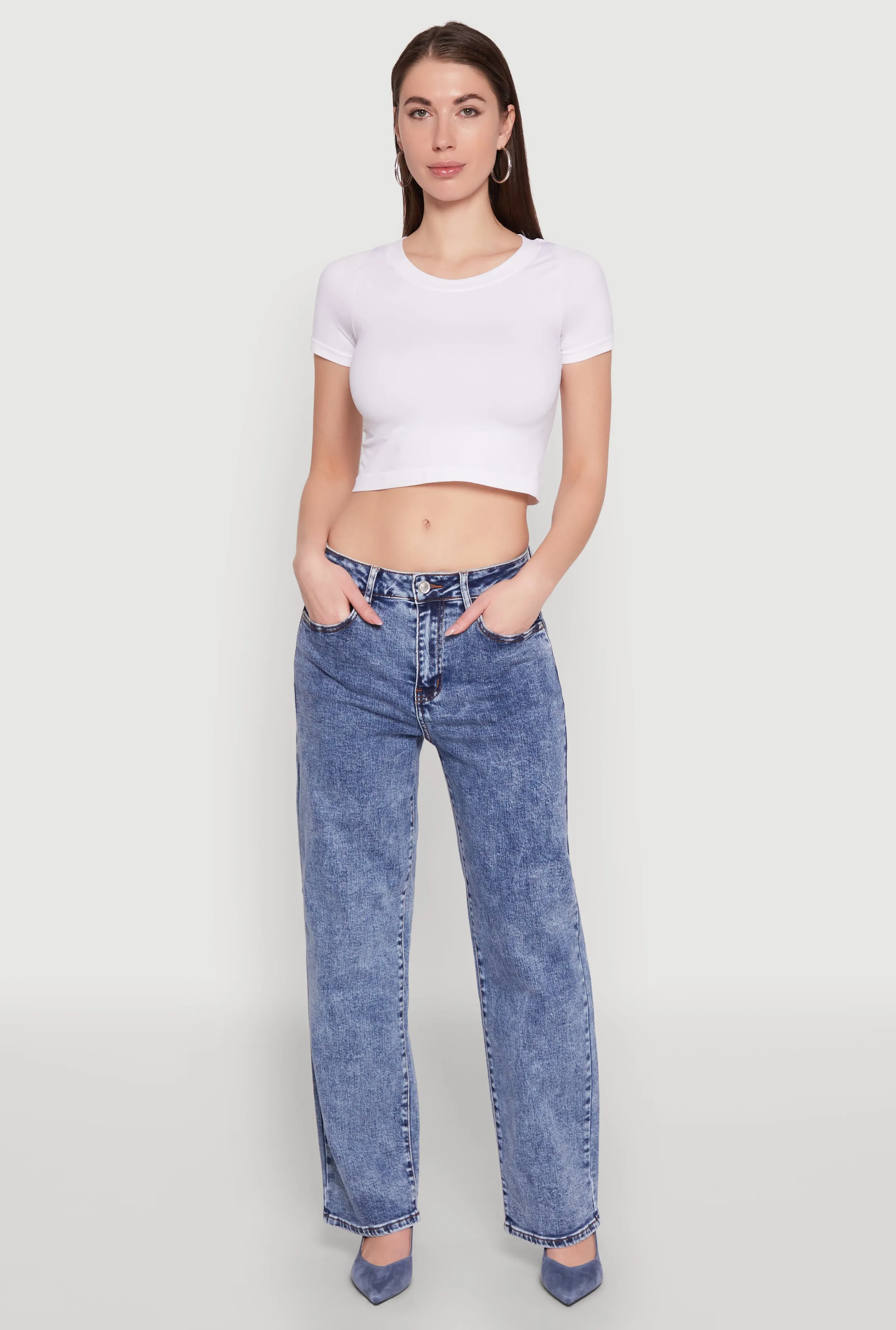 Relaxed Fit Acid Wash Straight-Leg Jeans sold by Rainbow product image thumbnail 3