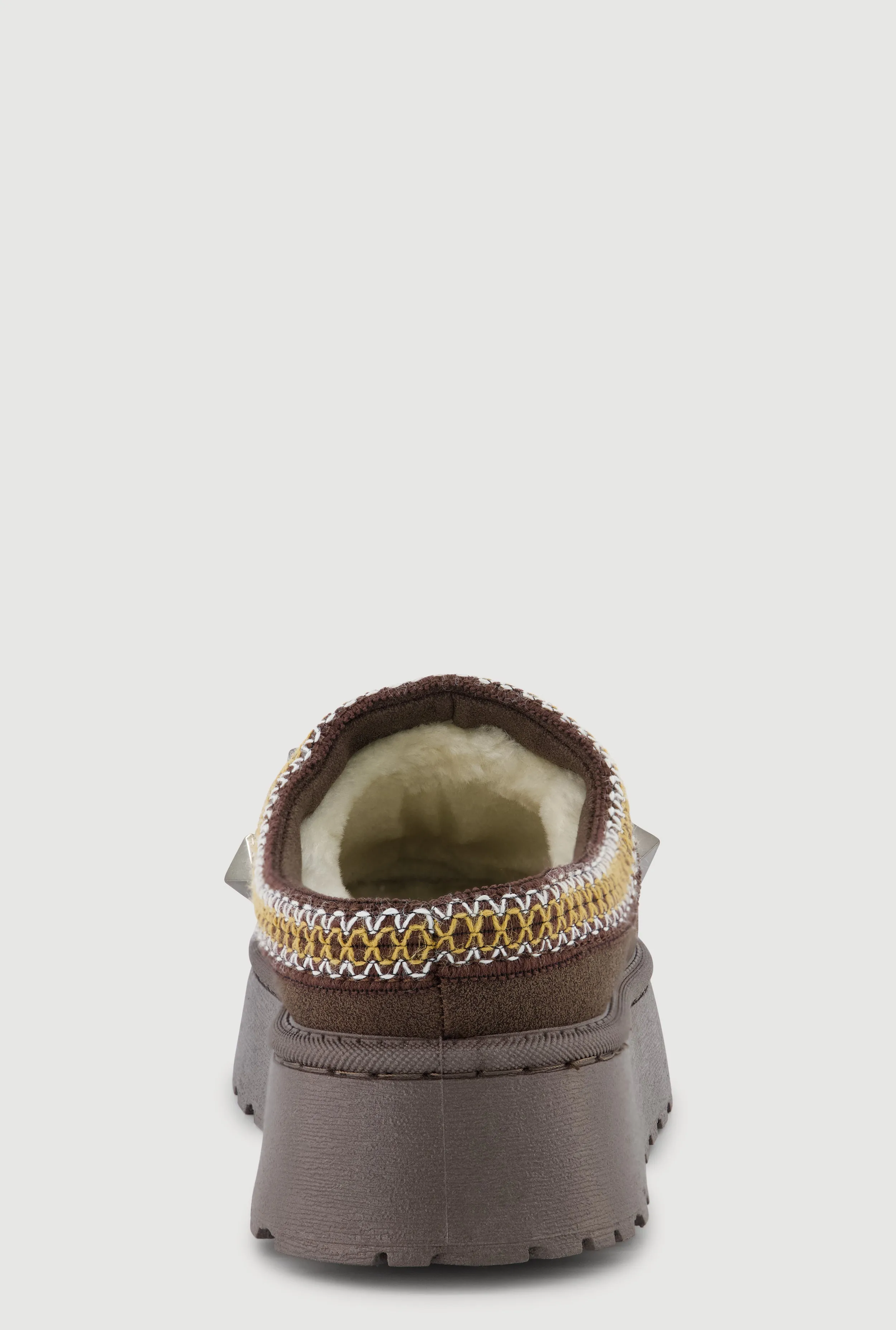 Faux Suede Rhinestone Charm Platform Clogs sold by Rainbow product image thumbnail 3