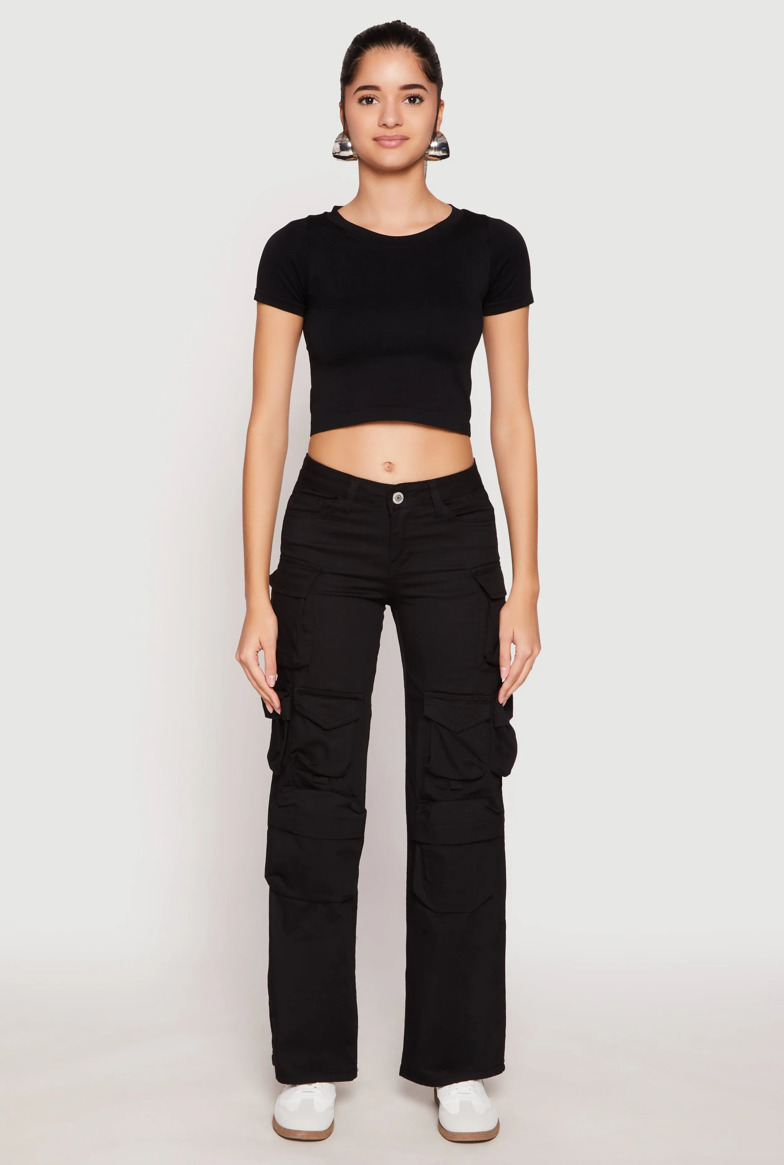 Sage Straight Leg Twill Cargo Pants sold by Rainbow