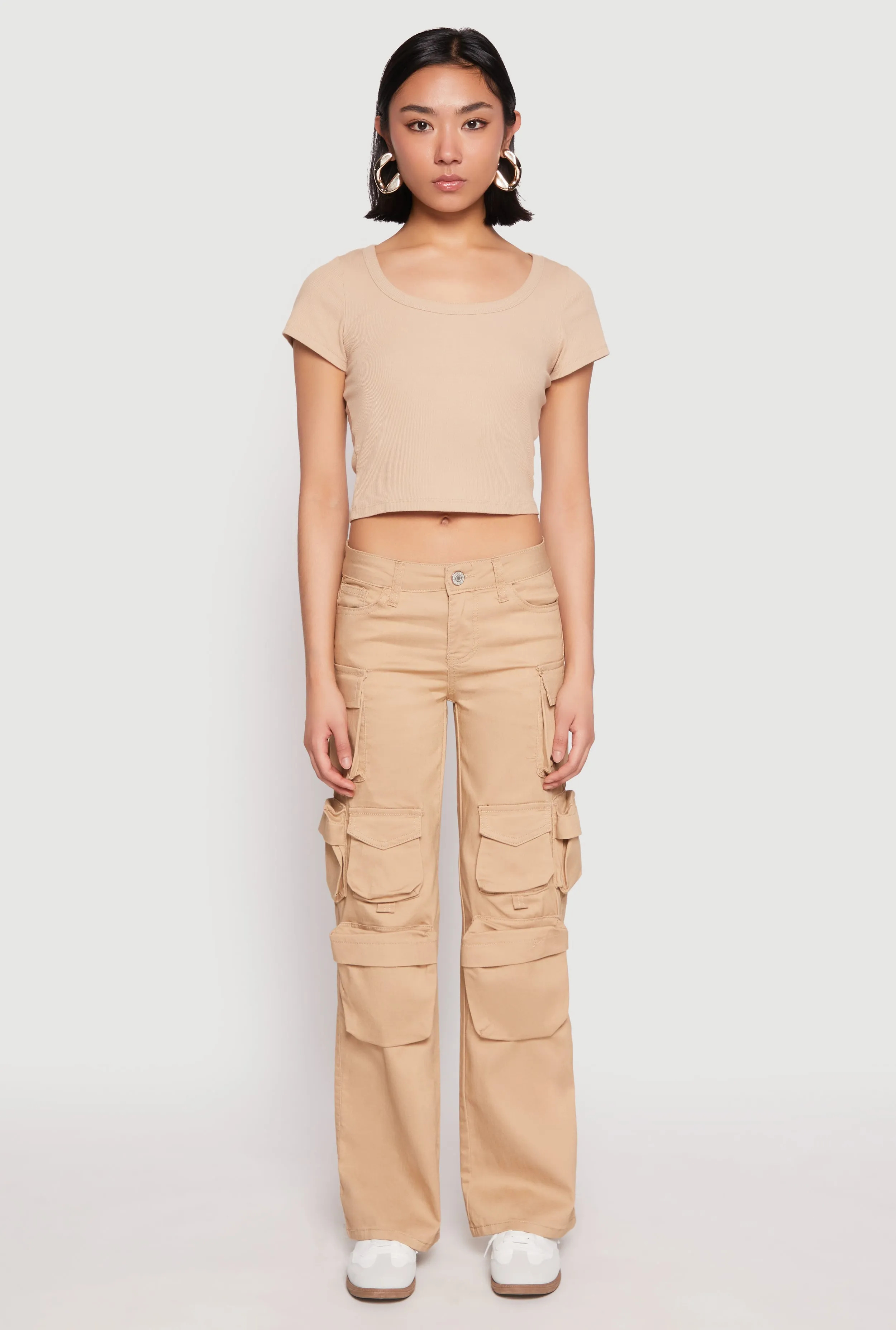 Sage Straight Leg Twill Cargo Pants sold by Rainbow product image thumbnail 4