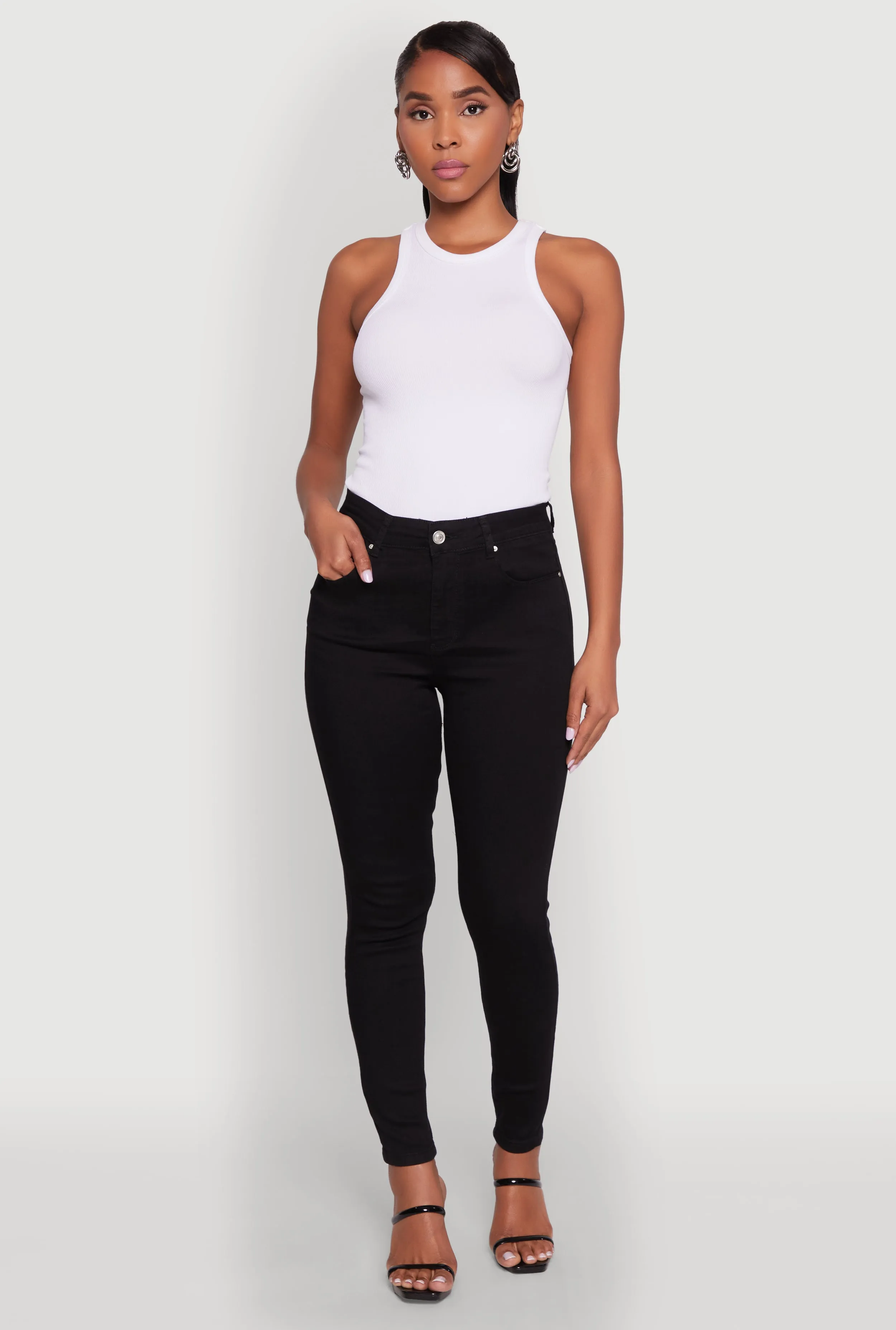 Juliet High Waisted Skinny Jeans sold by Rainbow