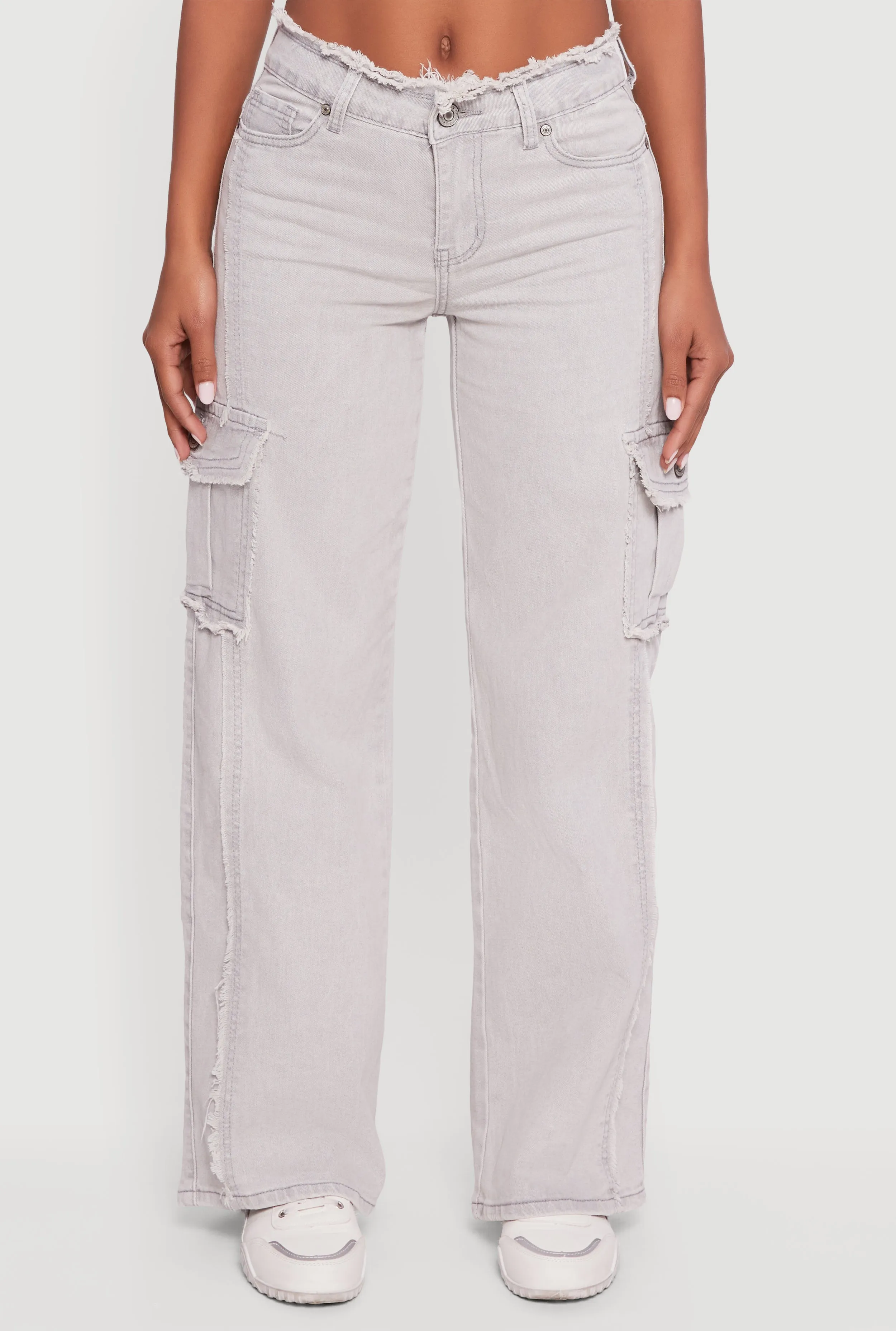 Frayed Waist Cargo Pocket Jeans sold by Rainbow product image thumbnail 5