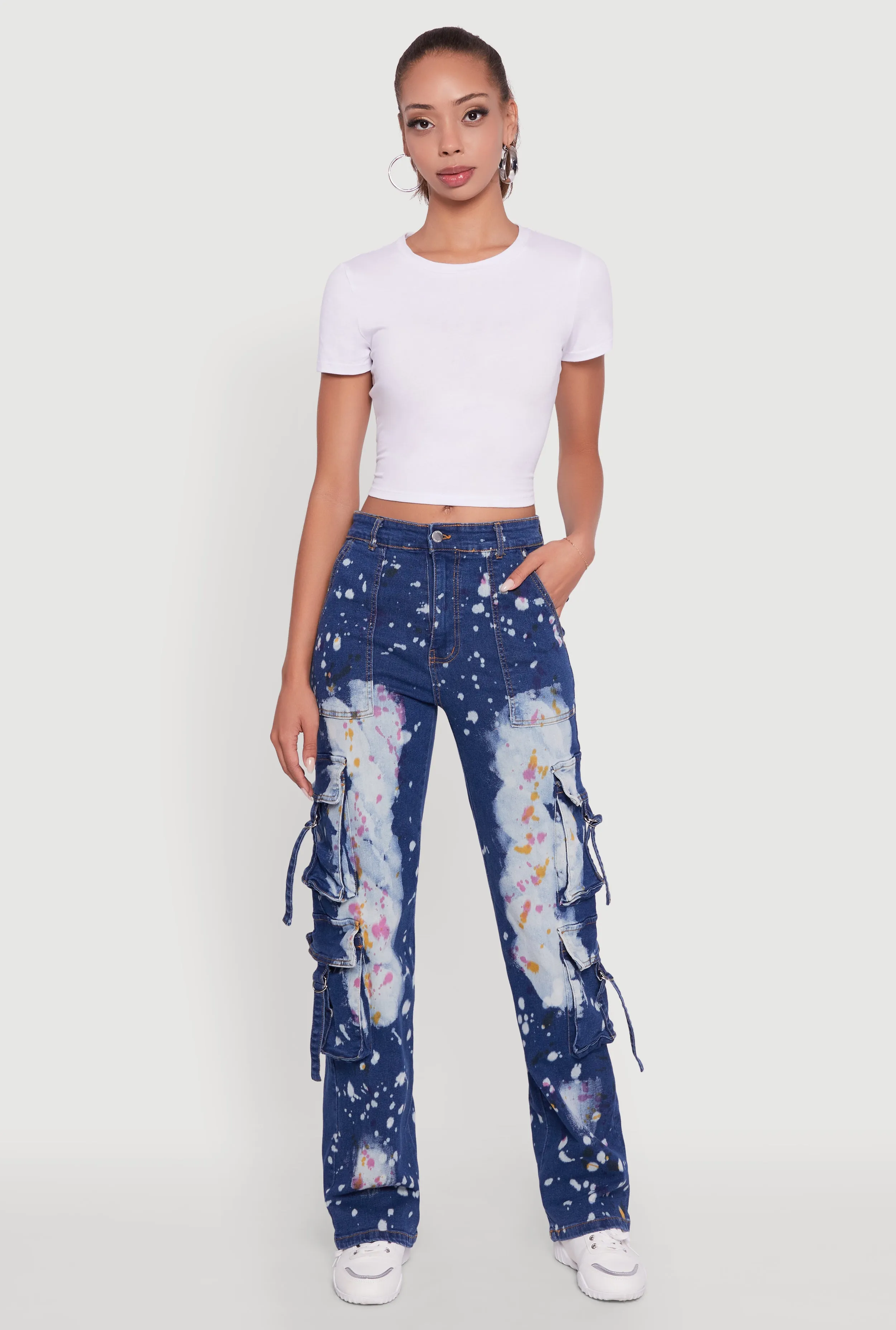 Darcy Paint Splatter Denim Cargo Jeans sold by Rainbow product image thumbnail 3