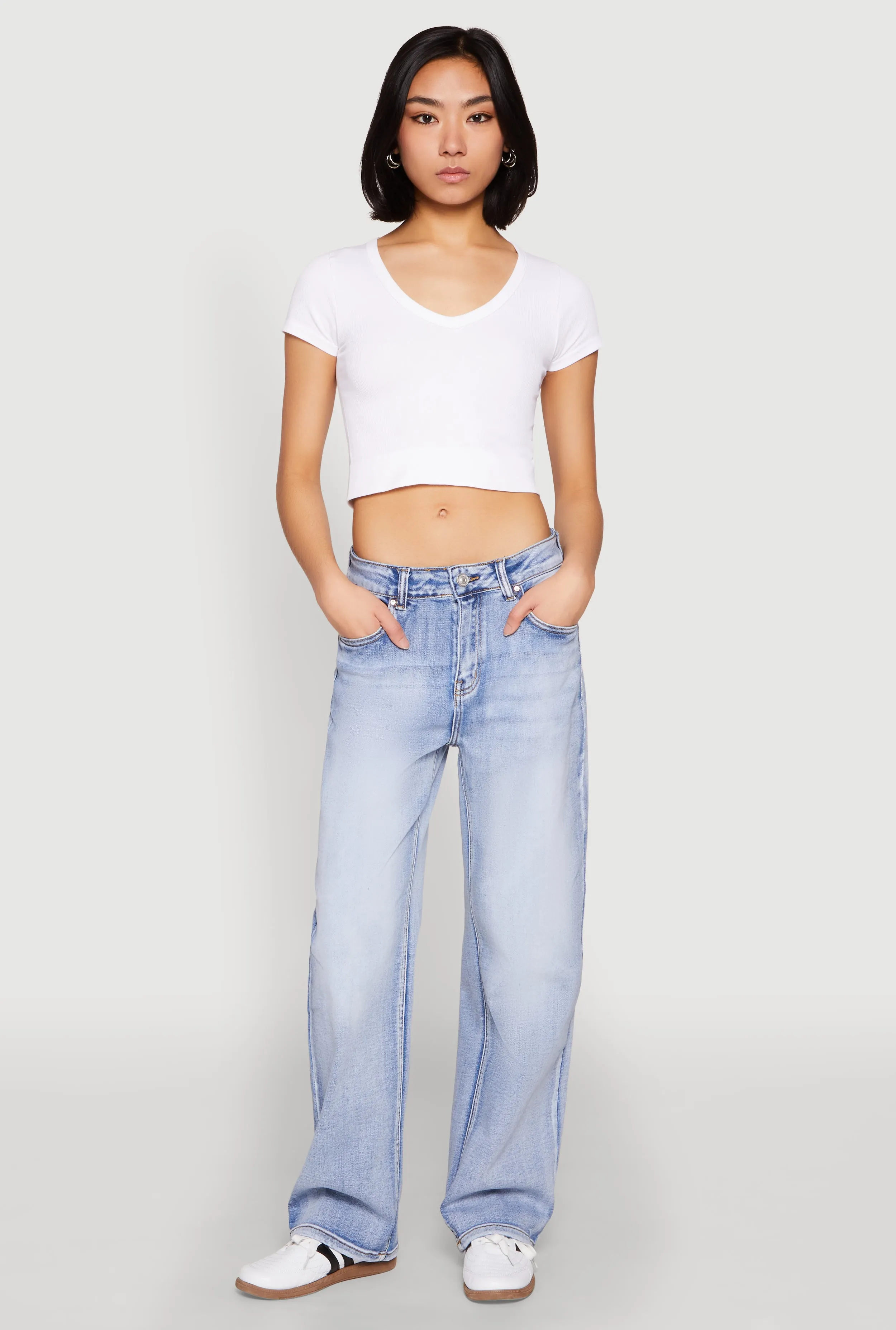 Anne Whiskered Straight Jeans sold by Rainbow