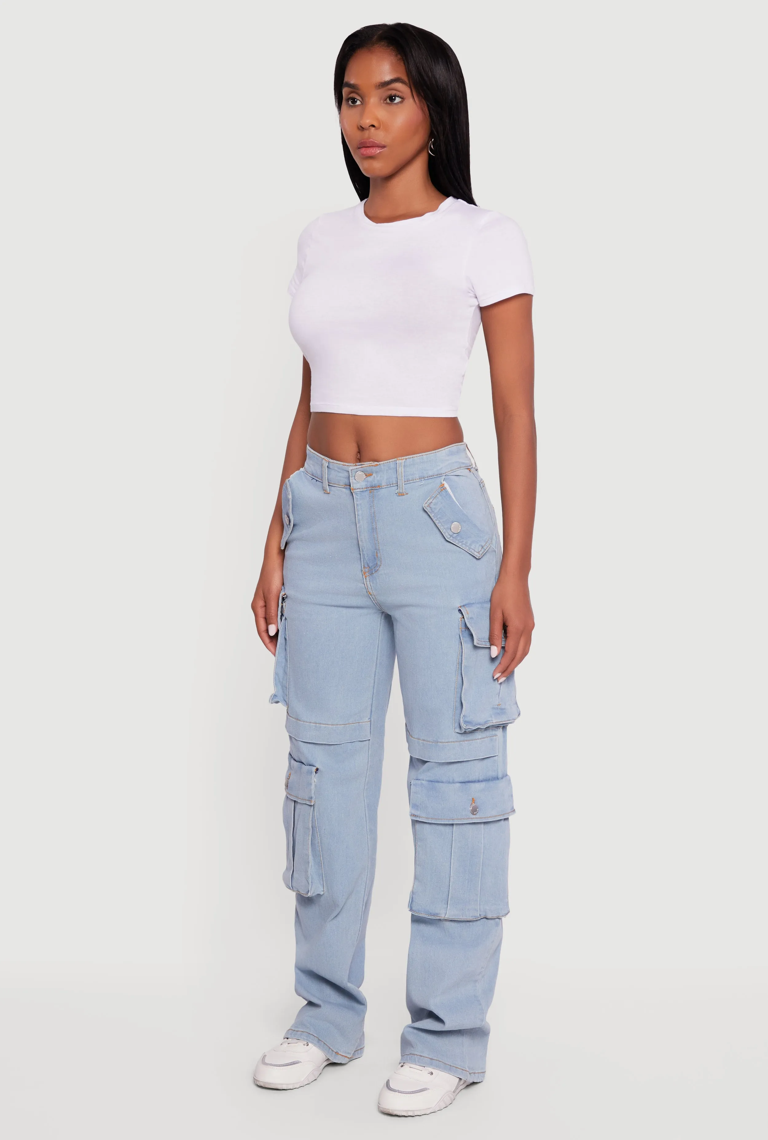 Cargo Pocket Straight-Leg Jeans sold by Rainbow product image thumbnail 3