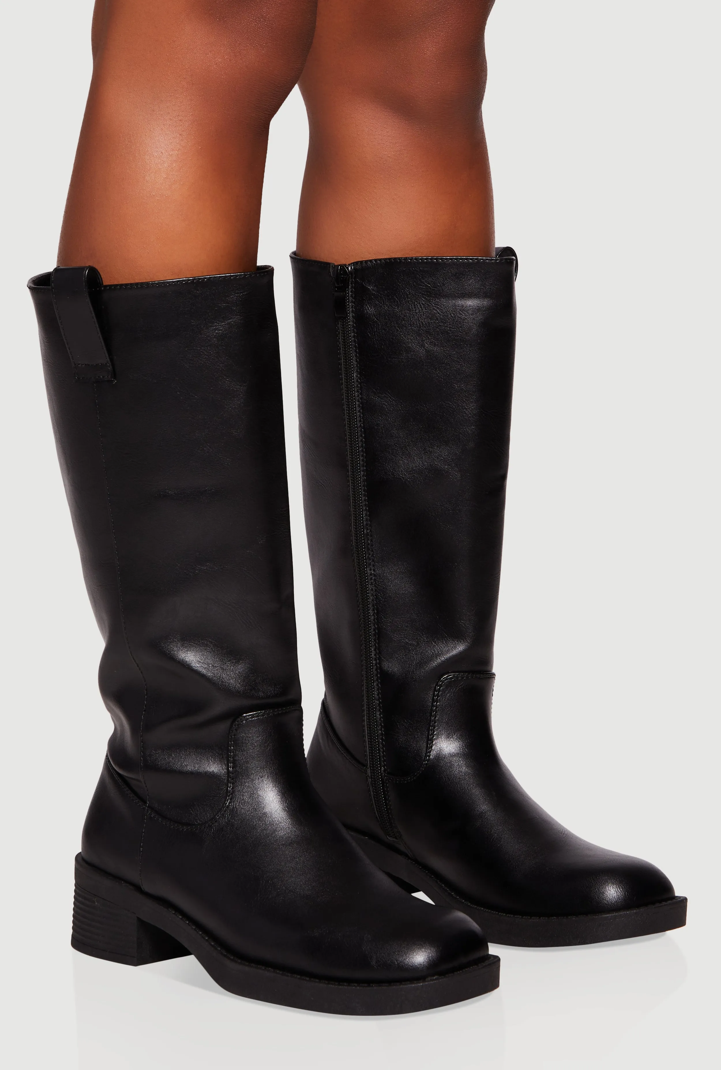 Mid Calf Square Toe Riding Boots sold by Rainbow product image thumbnail 2