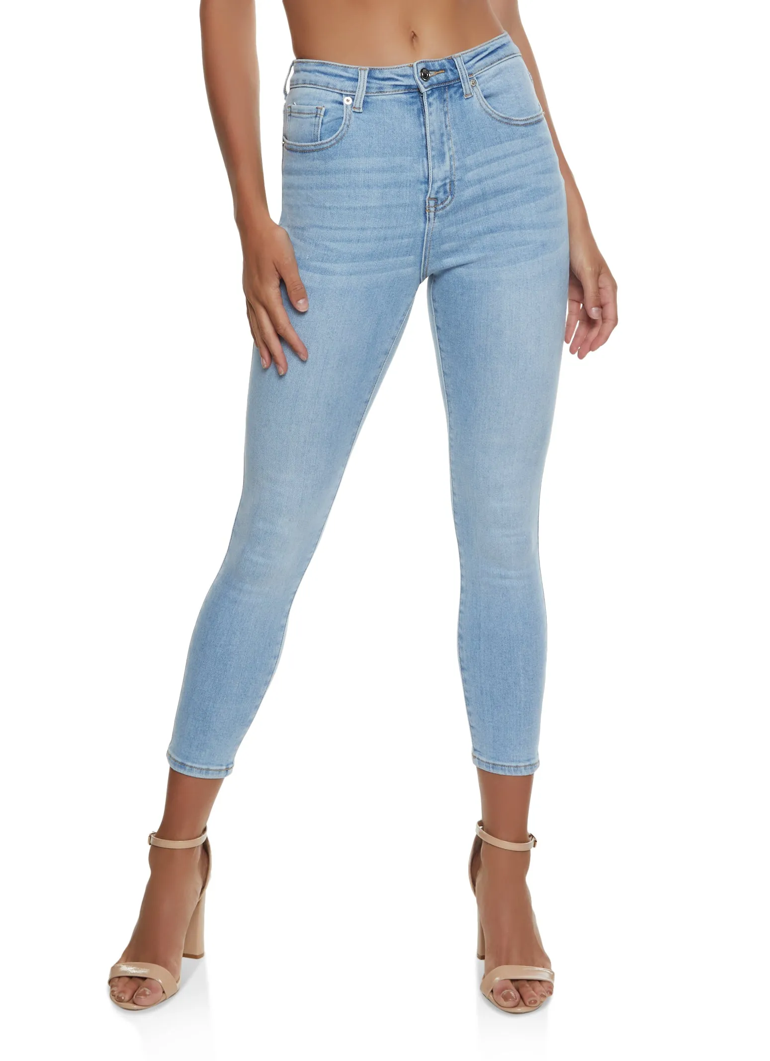 High Waisted Ankle-Length Skinny Jeans sold by Rainbow product image thumbnail 2