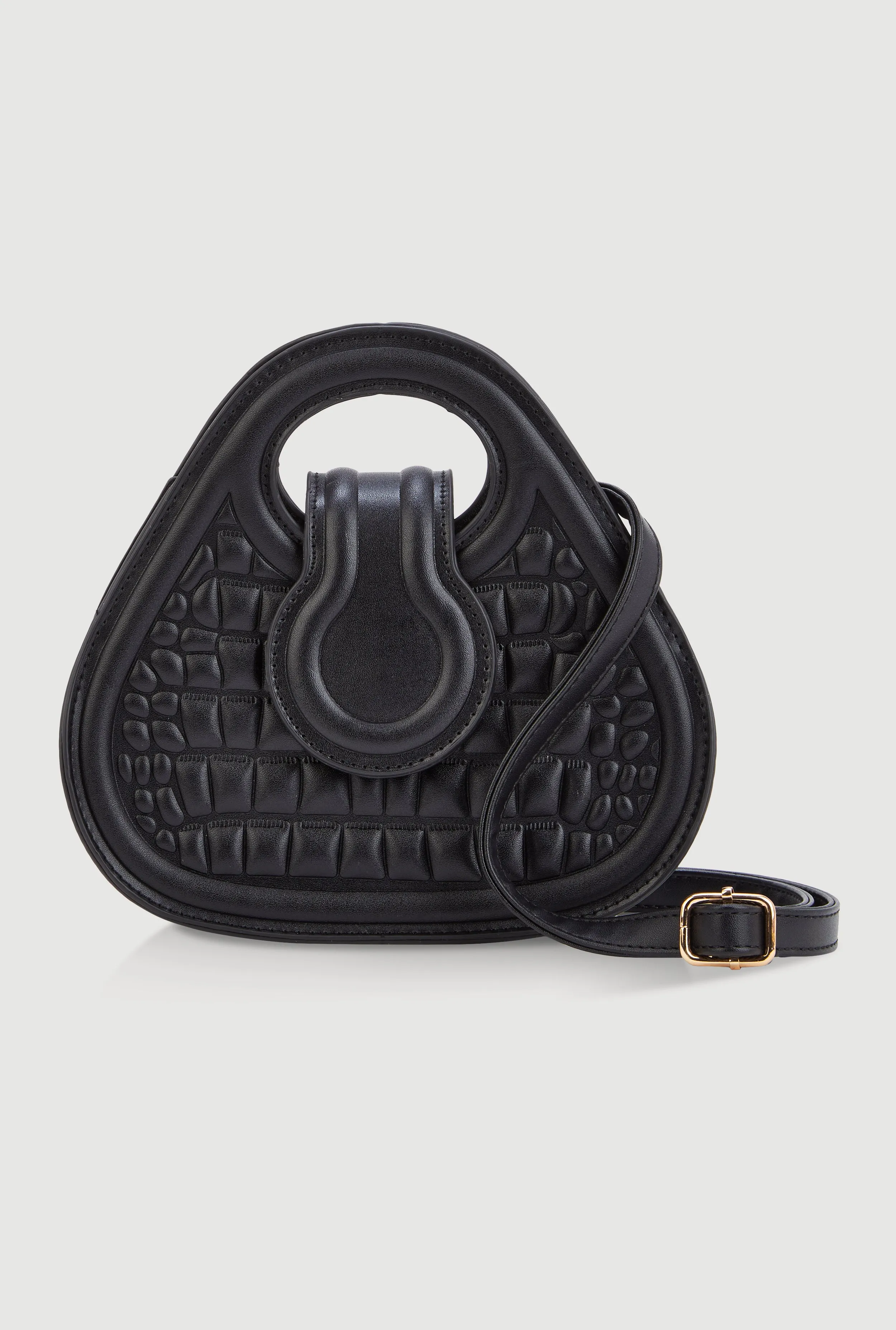 Convertible Faux Croc Crossbody Bag sold by Rainbow