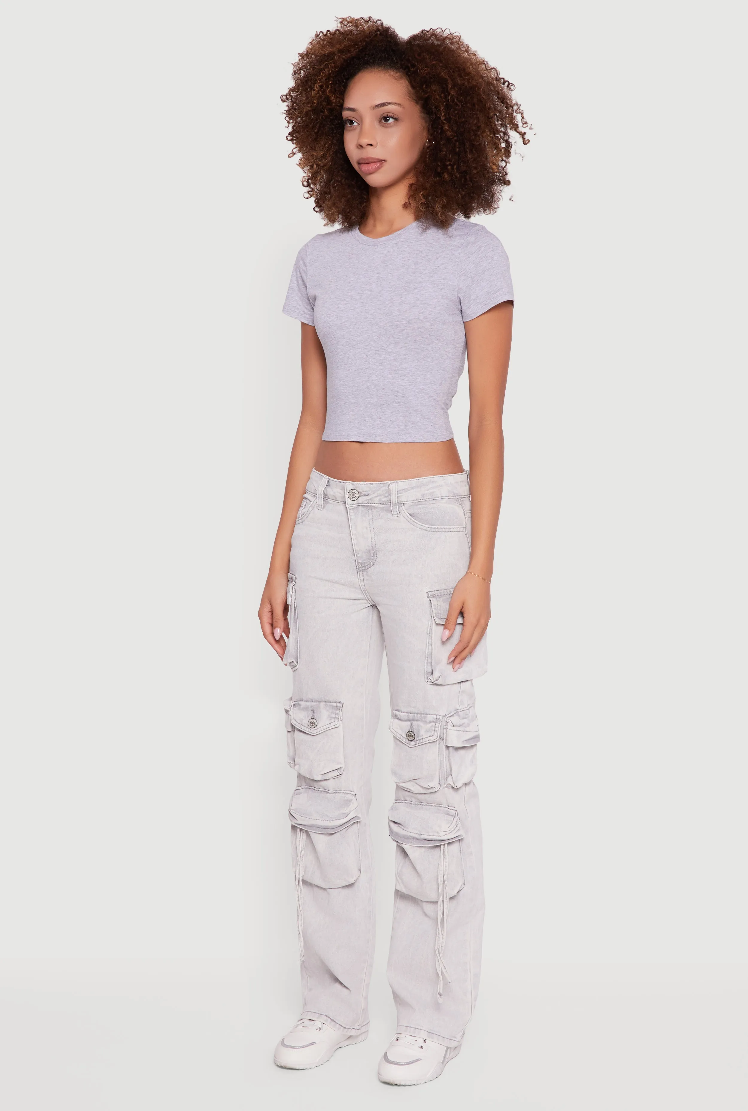 Acid Wash Tassel Cargo Jeans sold by Rainbow product image thumbnail 3