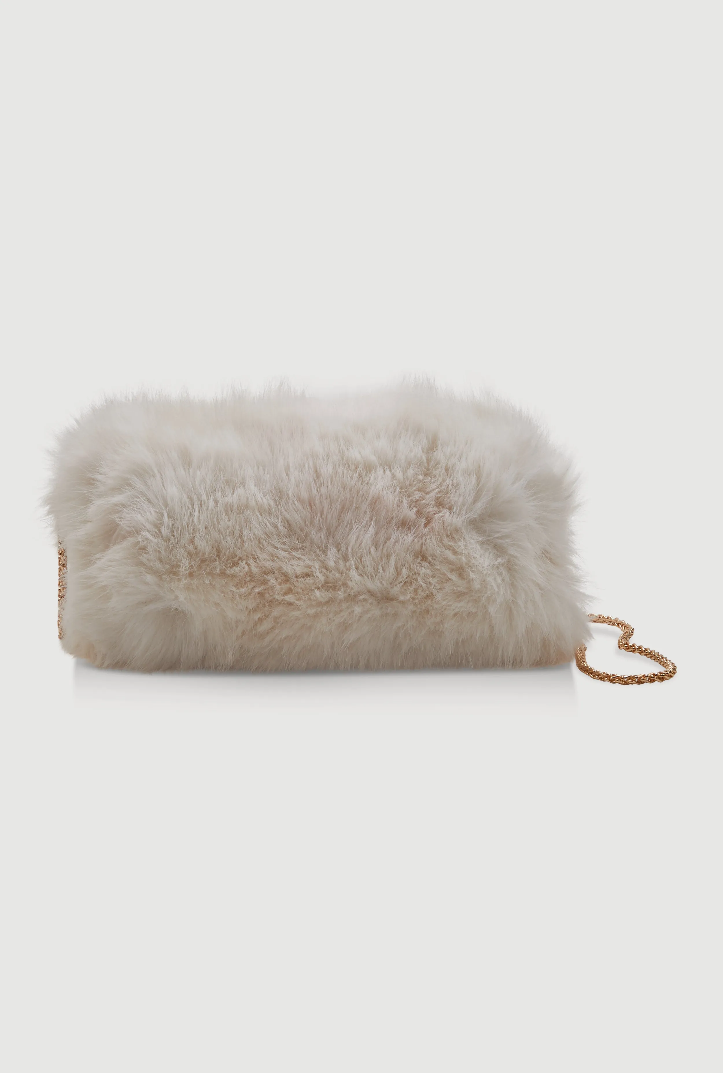 Faux Fur Chain Strap Muff Crossbody Bag sold by Rainbow