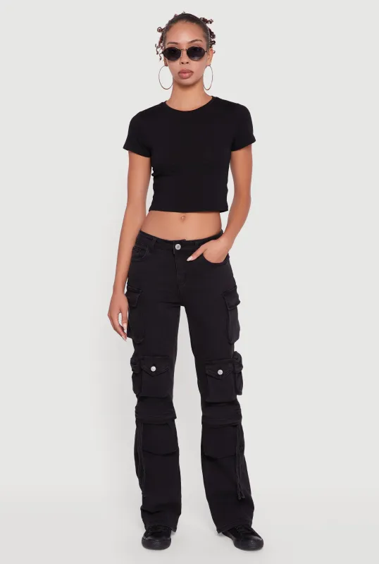 Aya Slim-Leg Utility Jeans sold by Rainbow