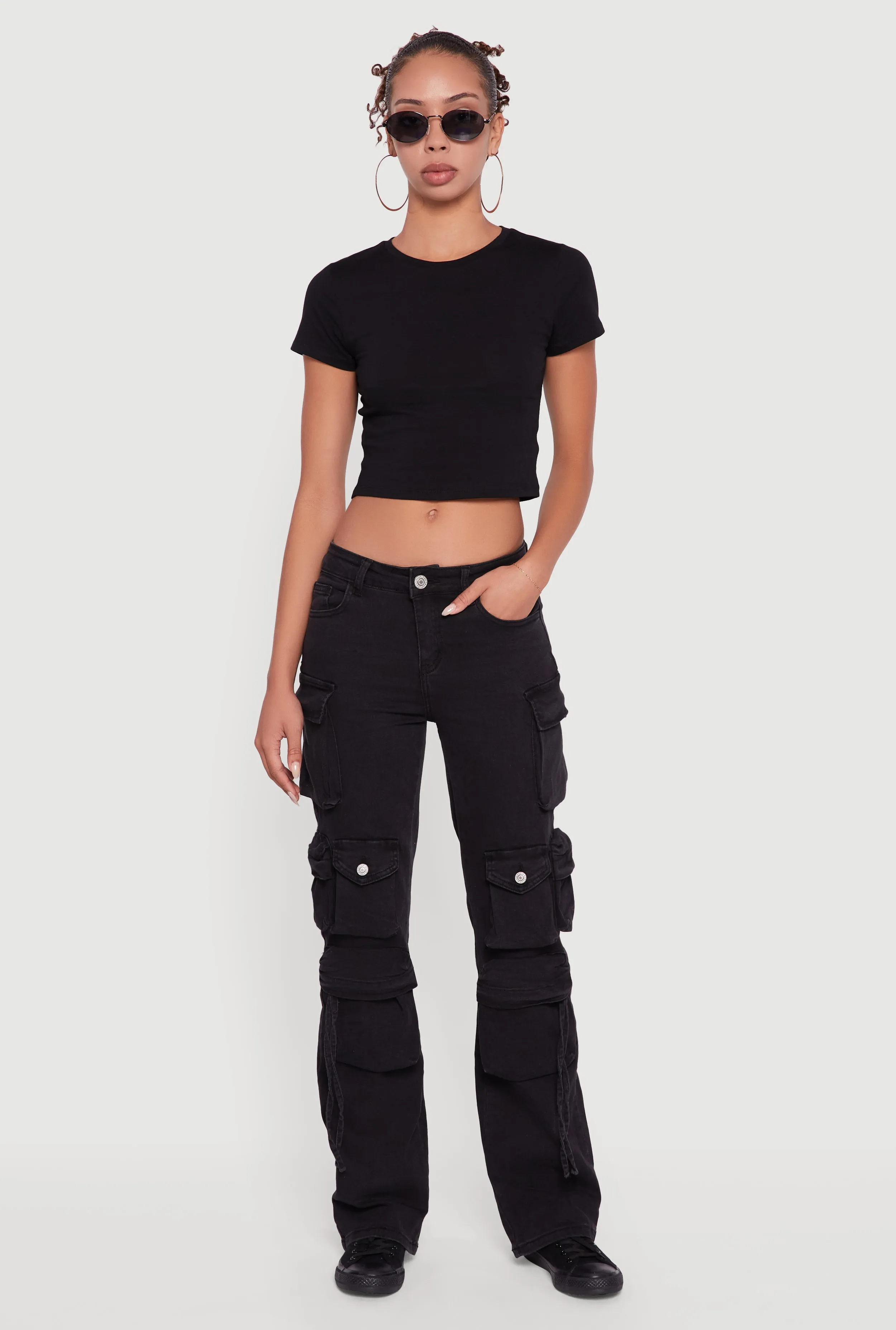 Aya Slim-Leg Utility Jeans sold by Rainbow