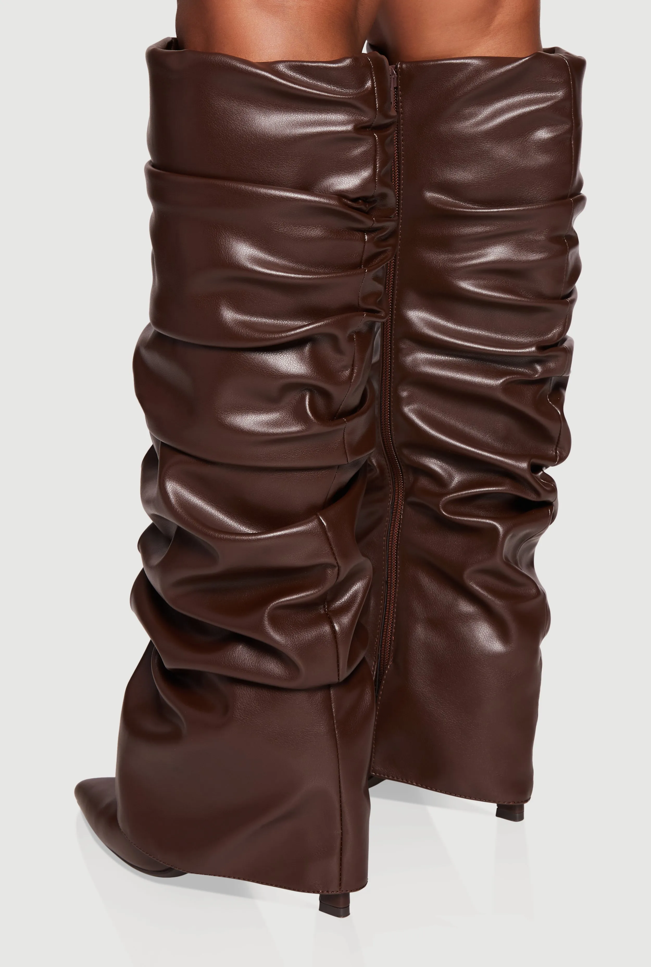Fold Over Knee High Pointy Toe Slouch Boots sold by Rainbow product image thumbnail 3