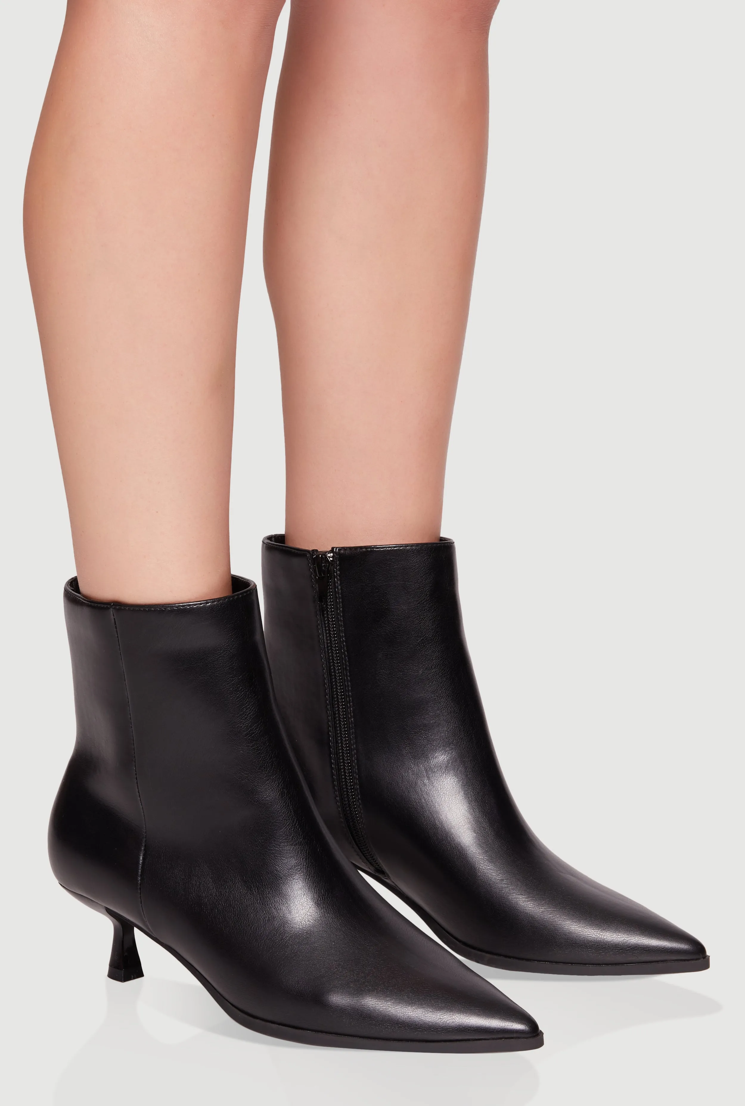 Pointed Toe Spool Heel Ankle Booties sold by Rainbow product image thumbnail 2