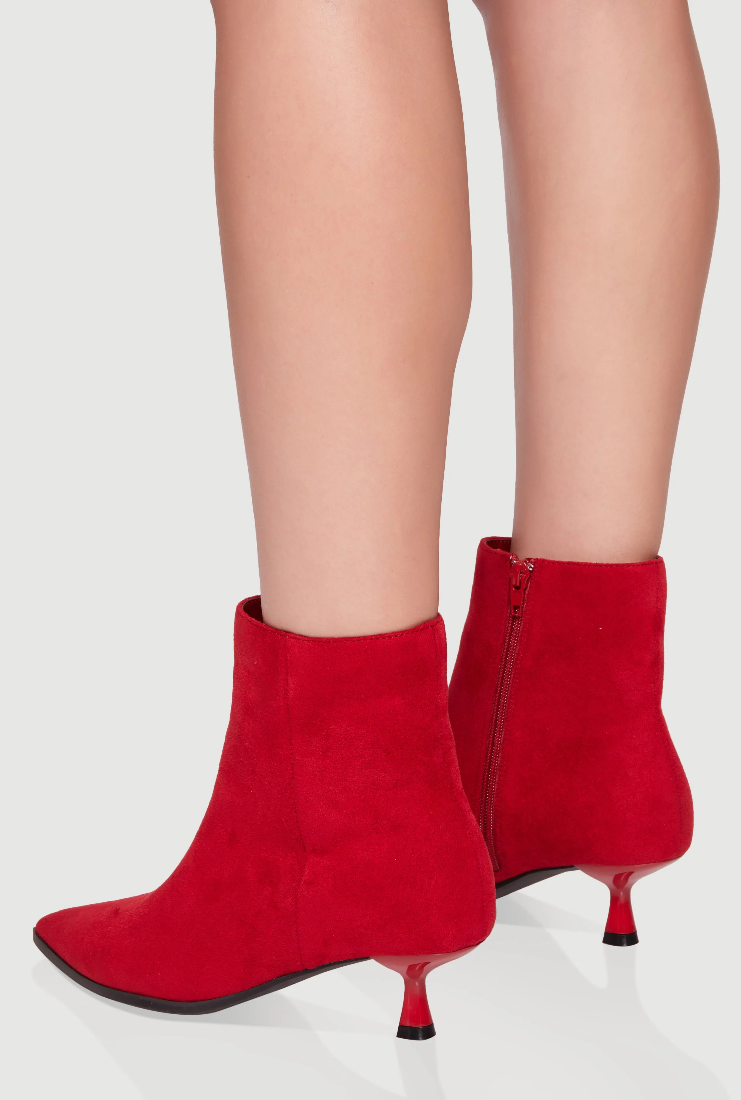 Pointed Toe Spool Heel Ankle Booties sold by Rainbow product image thumbnail 3