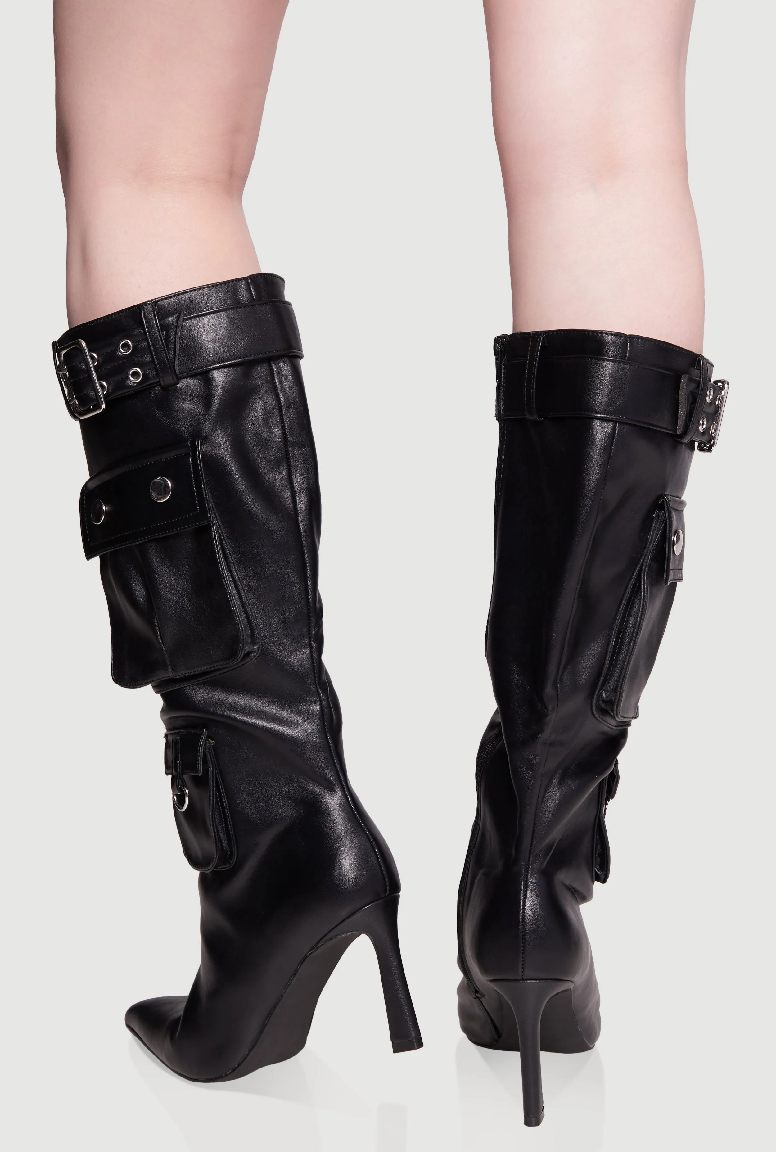 Stiletto Buckle Cargo Mid Calf Boots sold by Rainbow product image thumbnail 3