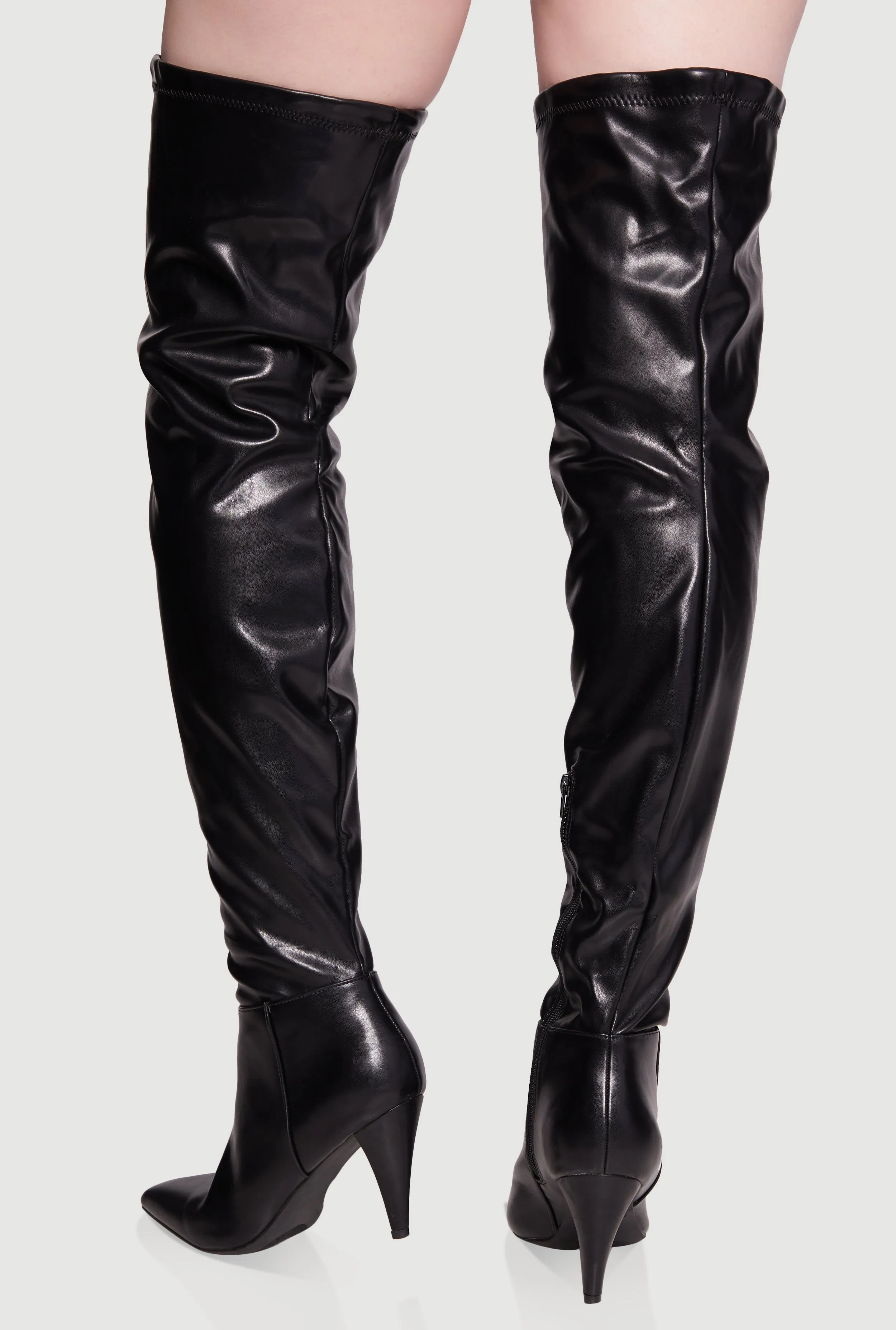 Pointed Toe Side Zip Over The Knee Boots sold by Rainbow product image thumbnail 3