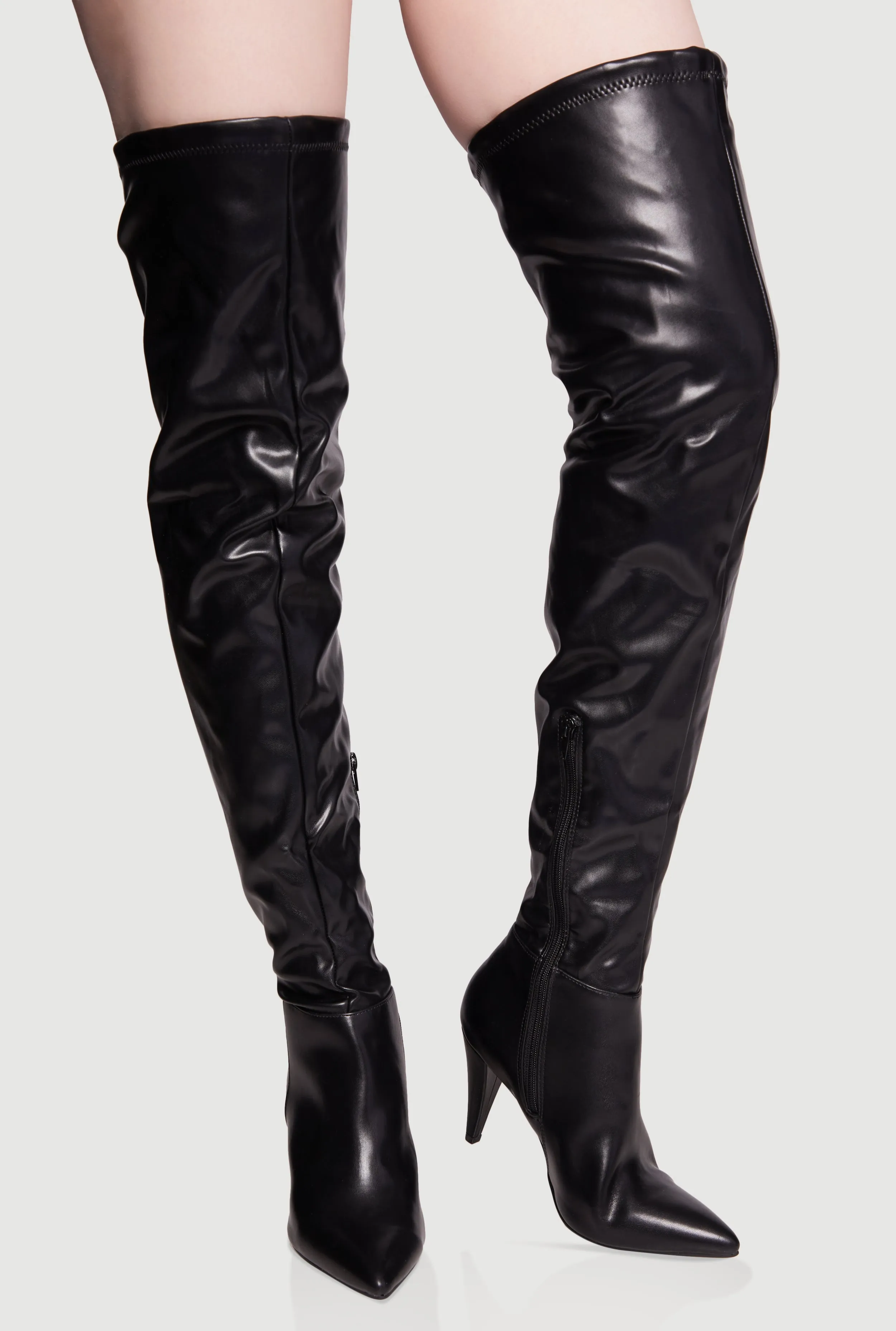 Pointed Toe Side Zip Over The Knee Boots sold by Rainbow product image thumbnail 2