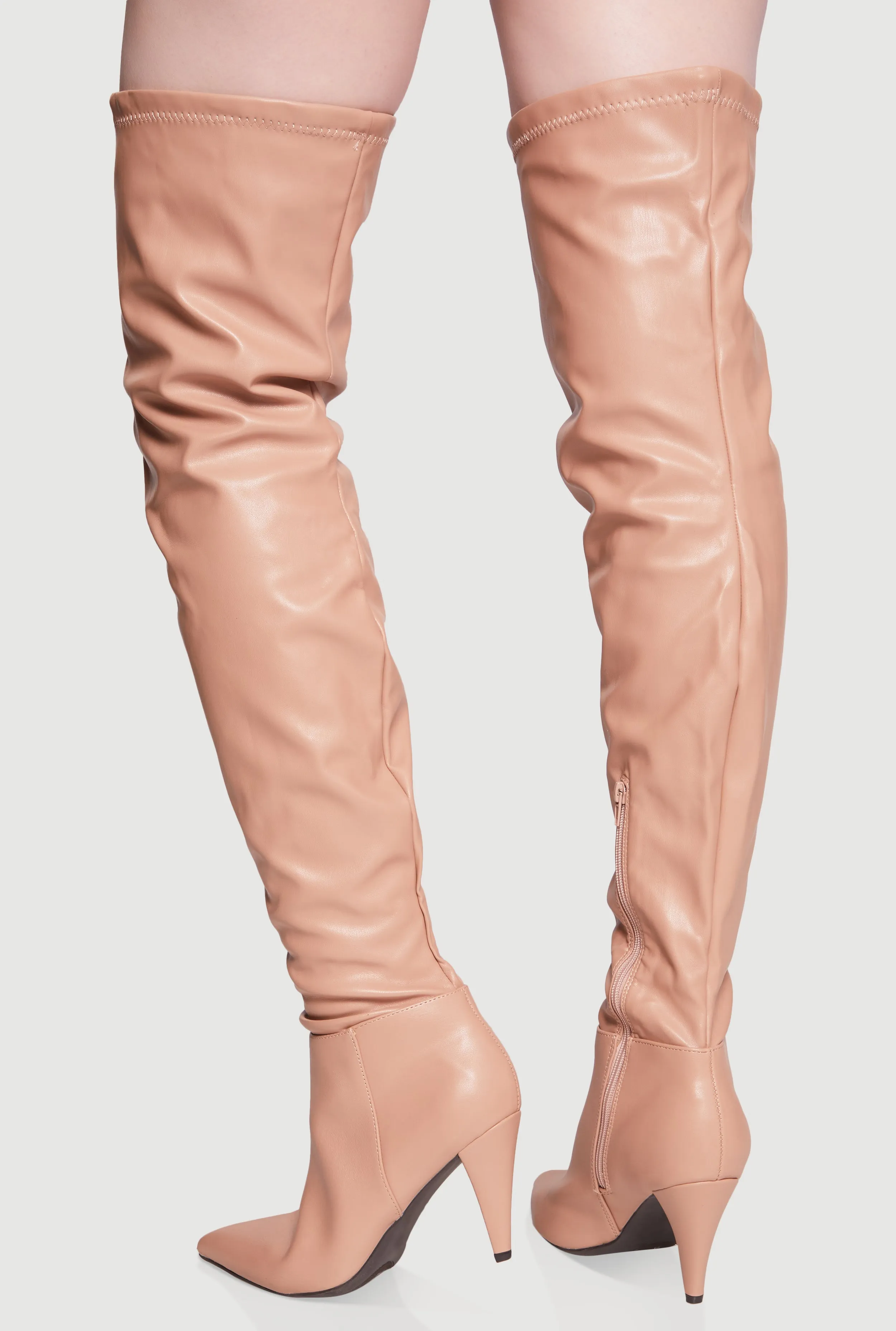 Pointed Toe Side Zip Over The Knee Boots sold by Rainbow product image thumbnail 3