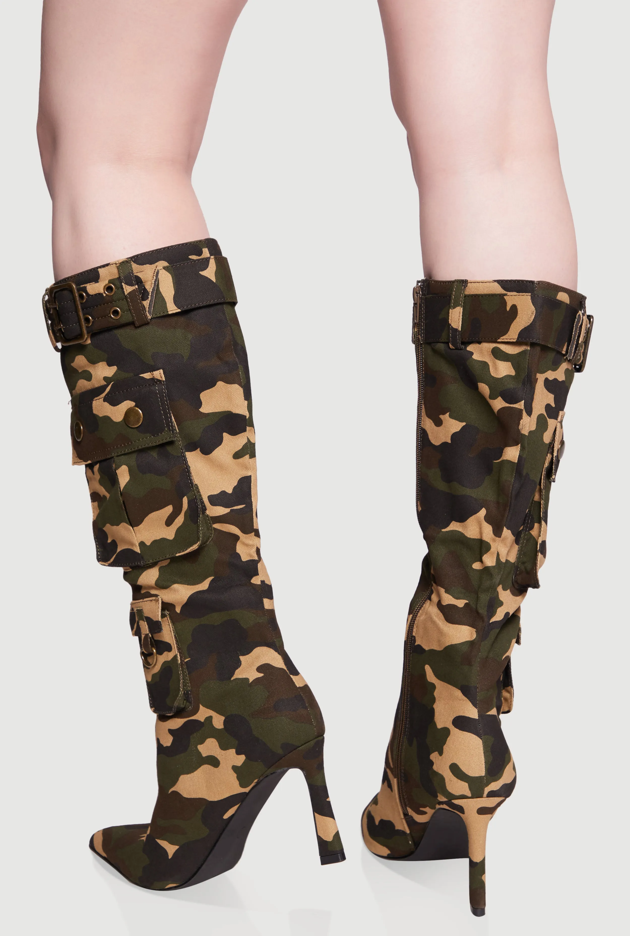 Stiletto Buckle Cargo Mid Calf Boots sold by Rainbow product image thumbnail 3
