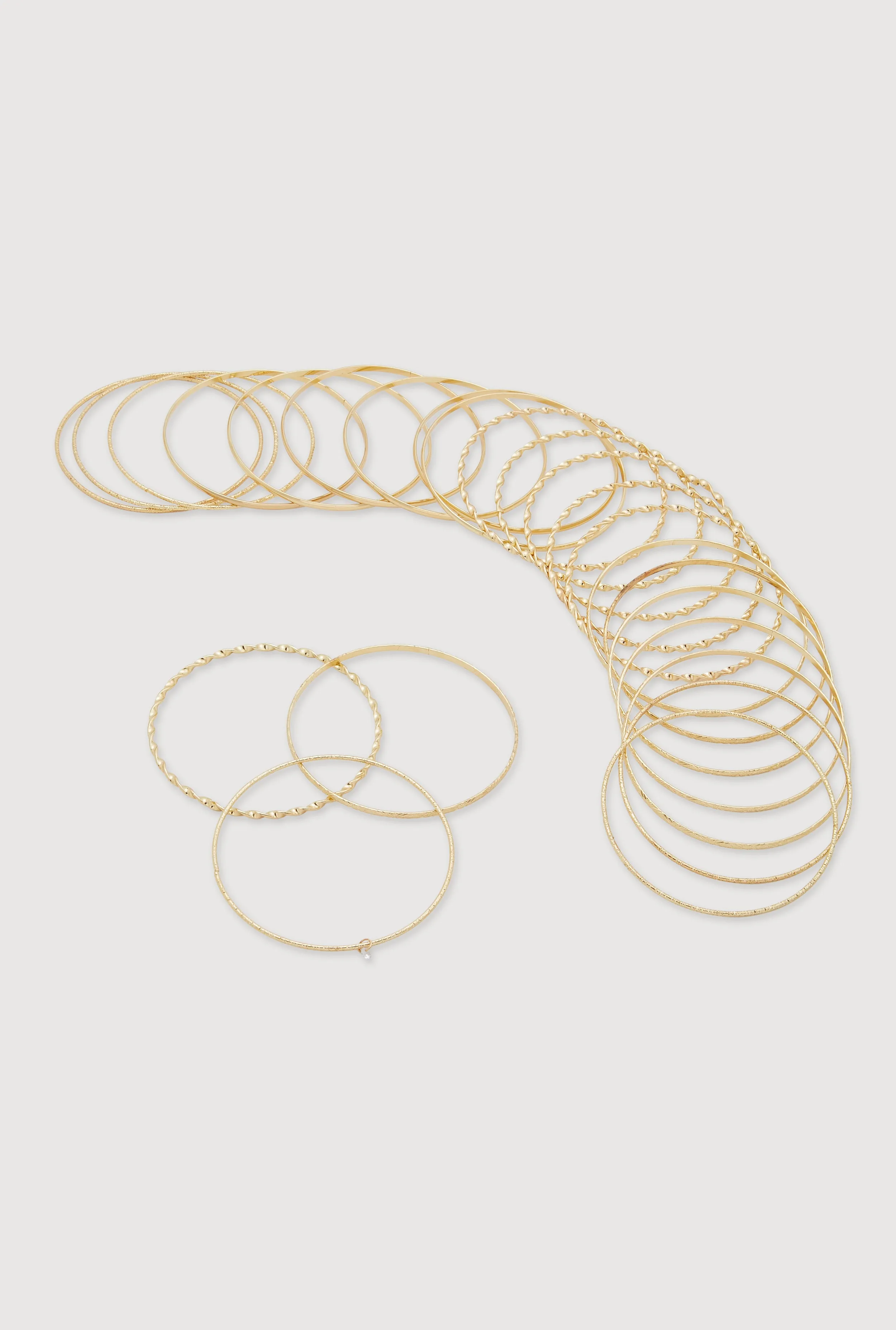 24 Piece Metallic Charm Bangle Set sold by Rainbow product image thumbnail 3