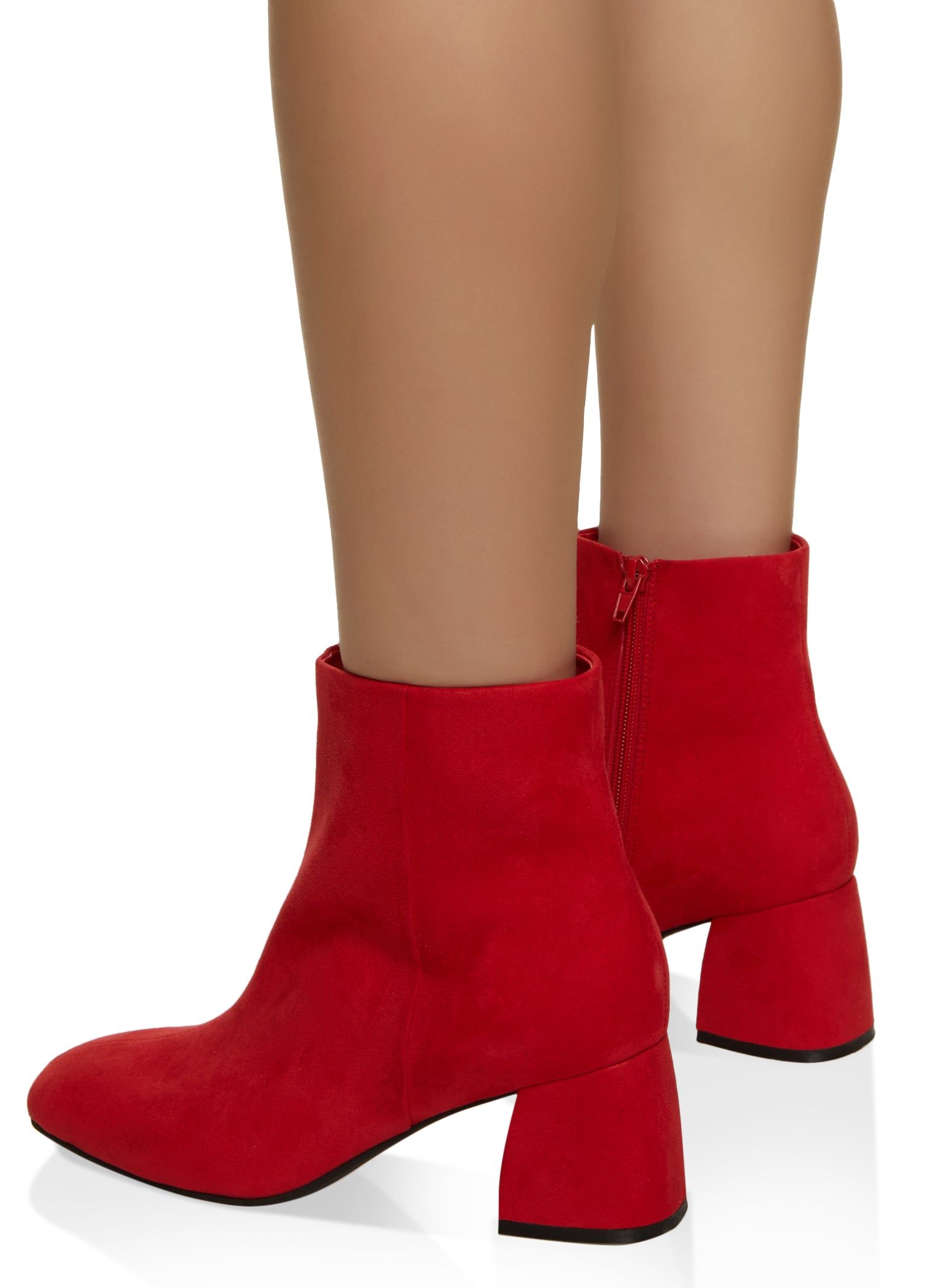 Faux Leather Square Toe Ankle Booties sold by Rainbow product image thumbnail 3