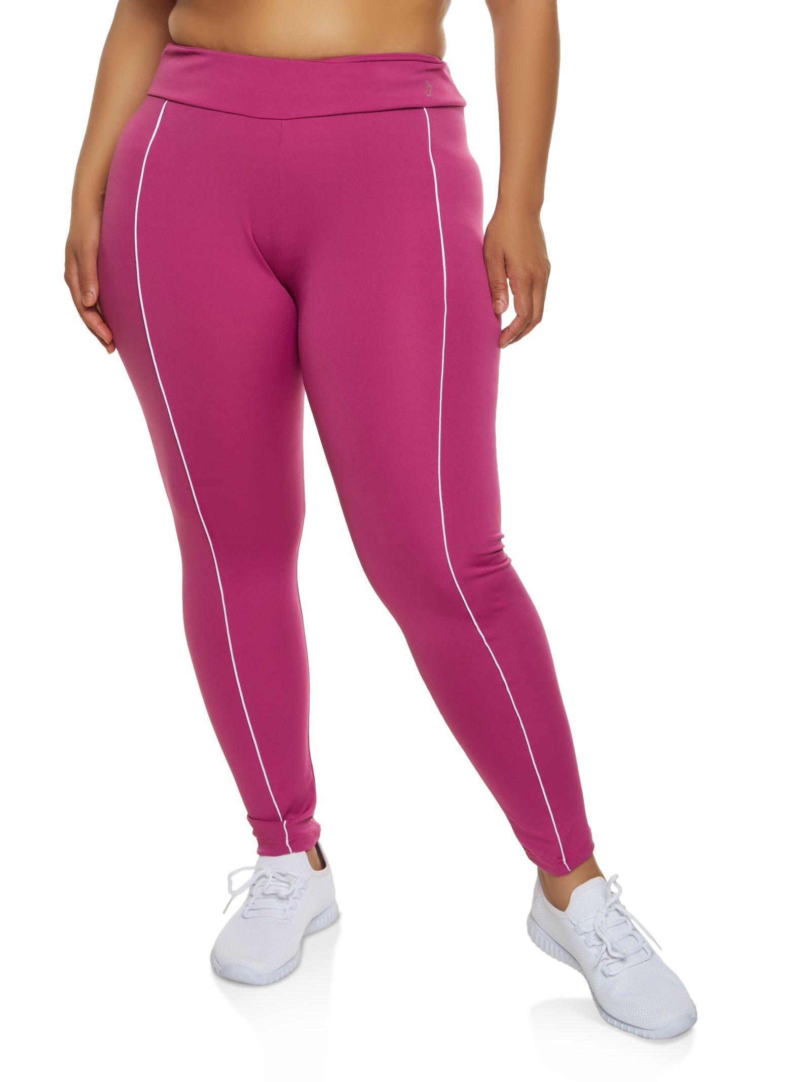 Plus Size Contrast Trim Leggings sold by Rainbow