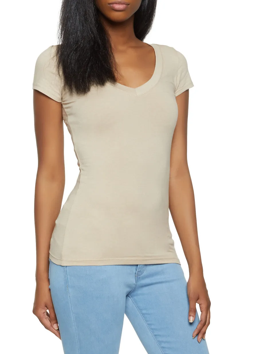 Classic Short Sleeve V-Neck Tee sold by Rainbow product image thumbnail 5