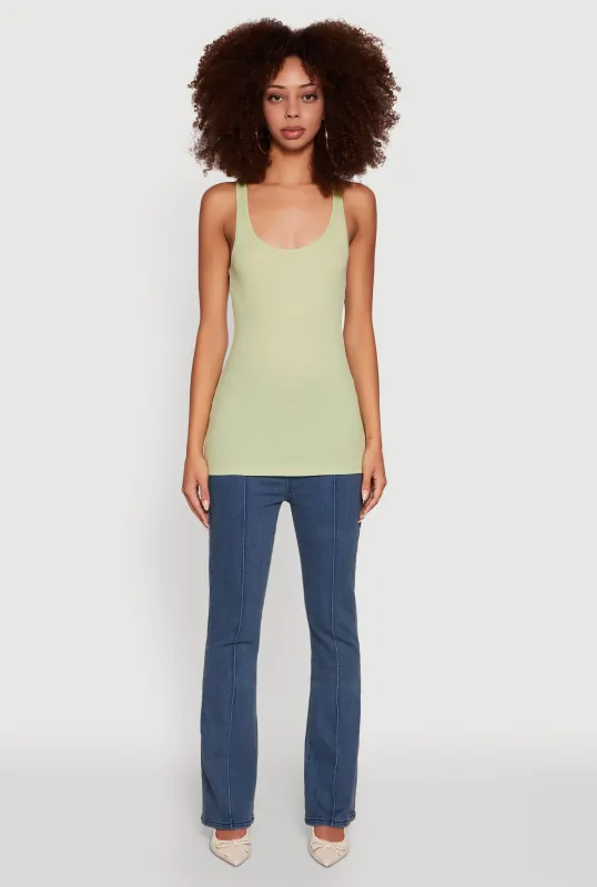 Eve Rib Knit Racerback Tank Top sold by Rainbow