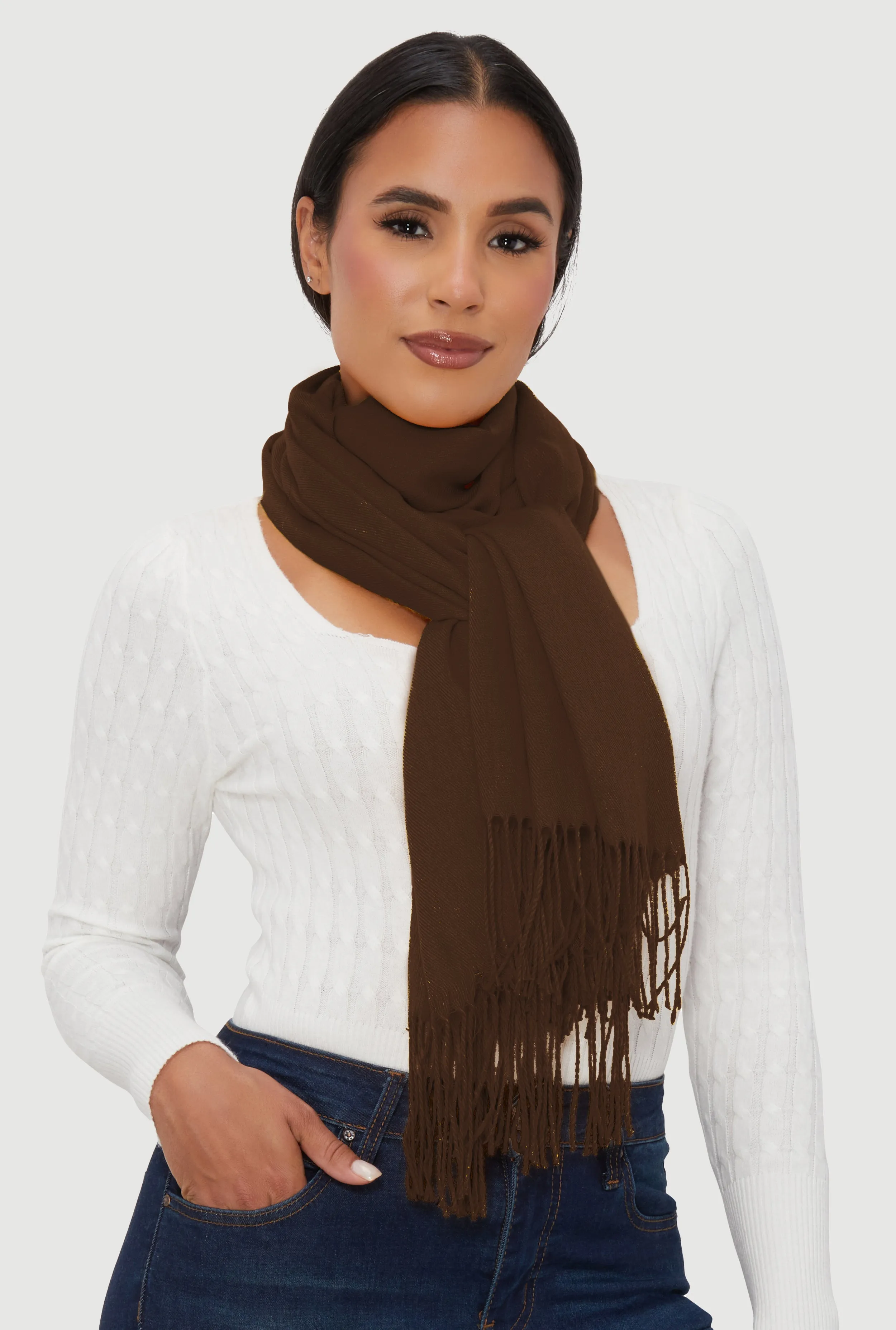 Fringe Pashmina Scarf sold by Rainbow product image thumbnail 2