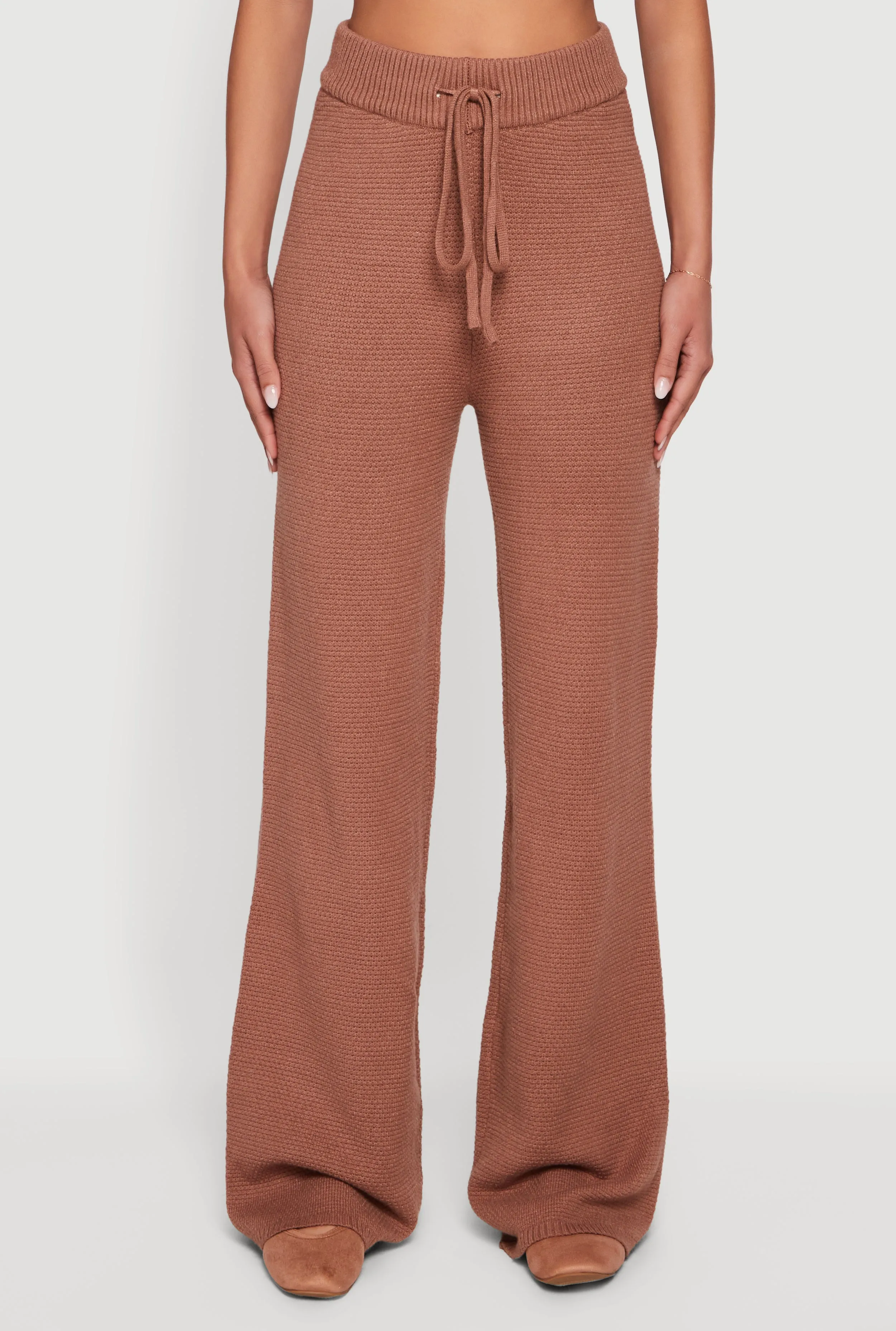 High Wasited Waffle Knit Casual Pants sold by Rainbow product image thumbnail 3