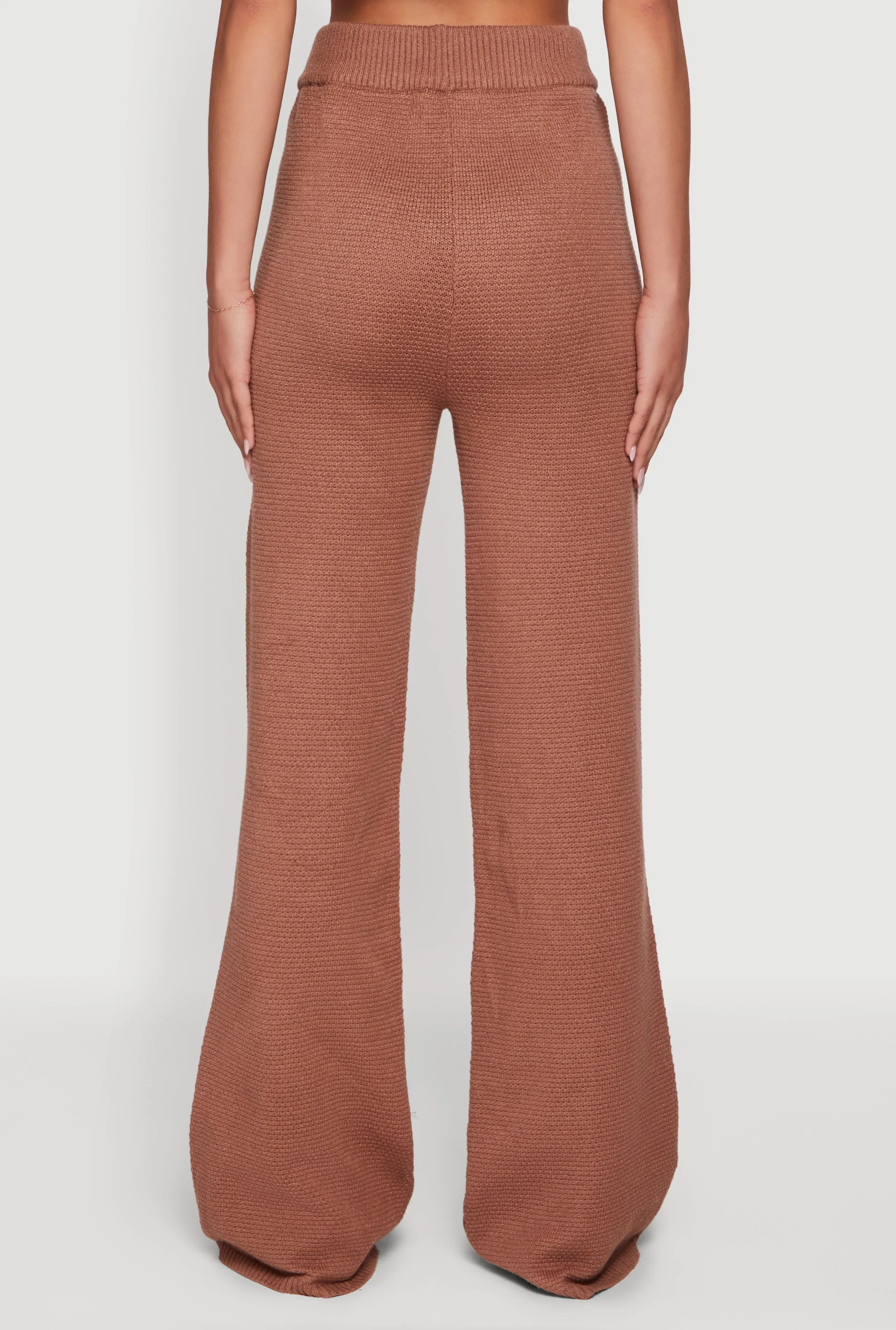 High Wasited Waffle Knit Casual Pants sold by Rainbow product image thumbnail 5