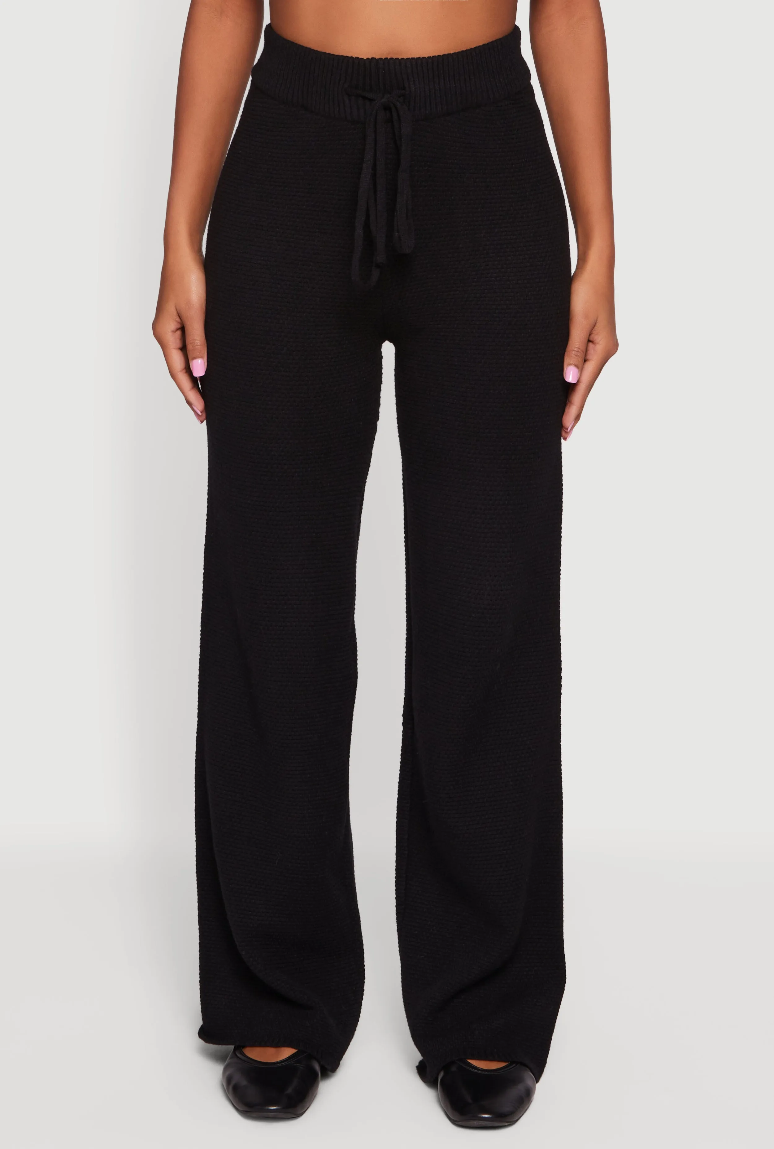 High Wasited Waffle Knit Casual Pants sold by Rainbow product image thumbnail 3