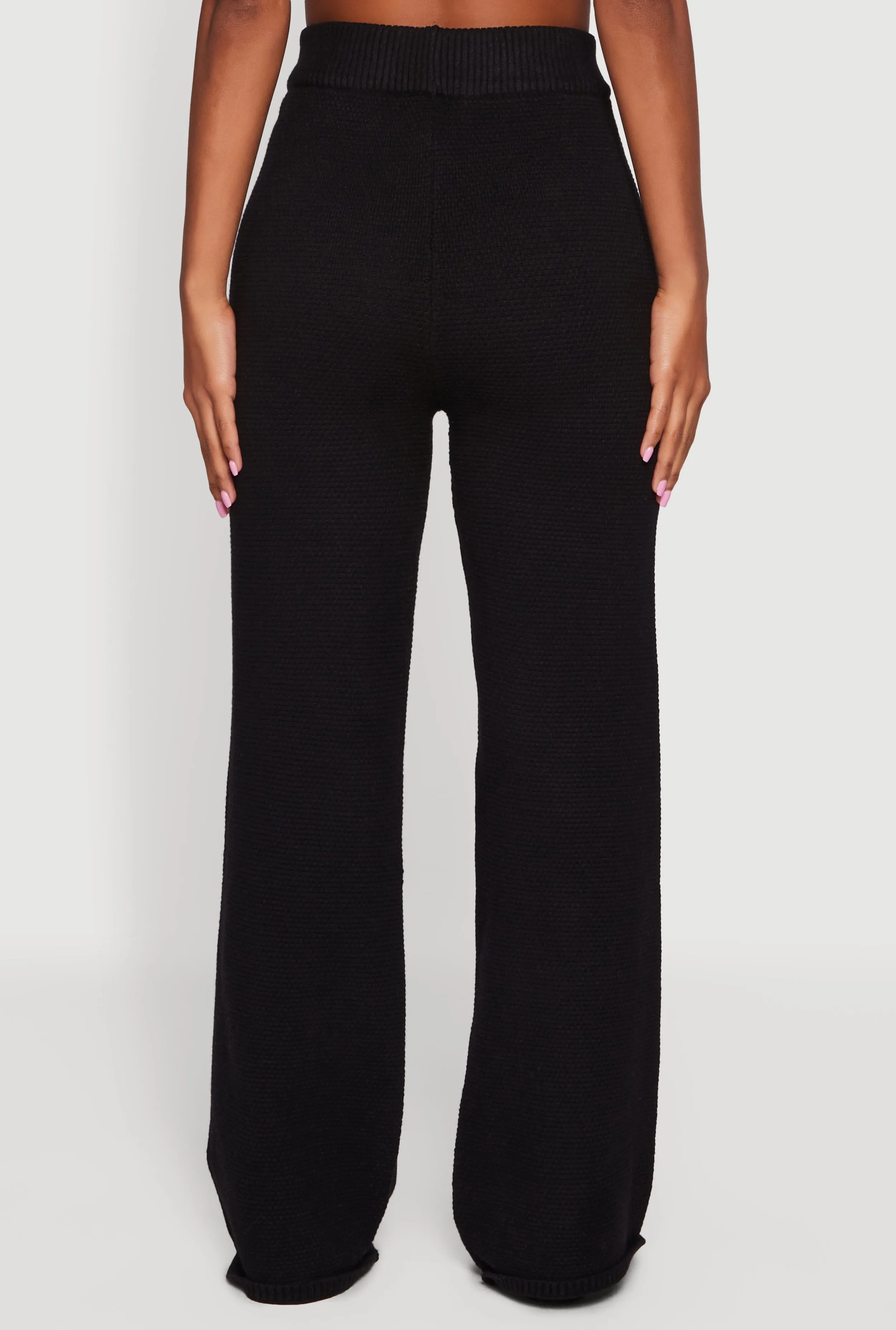 High Wasited Waffle Knit Casual Pants sold by Rainbow product image thumbnail 5