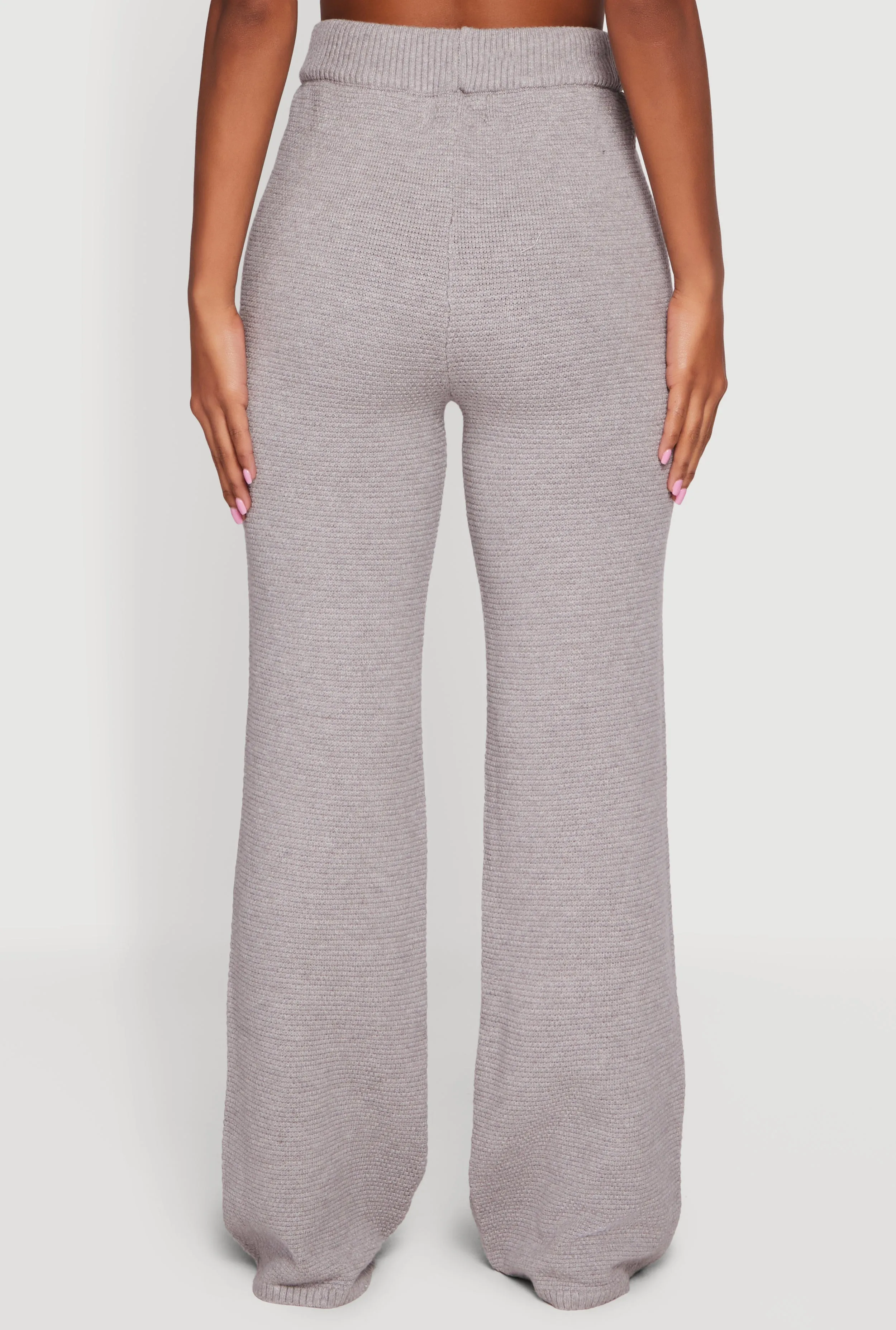 High Wasited Waffle Knit Casual Pants sold by Rainbow product image thumbnail 5