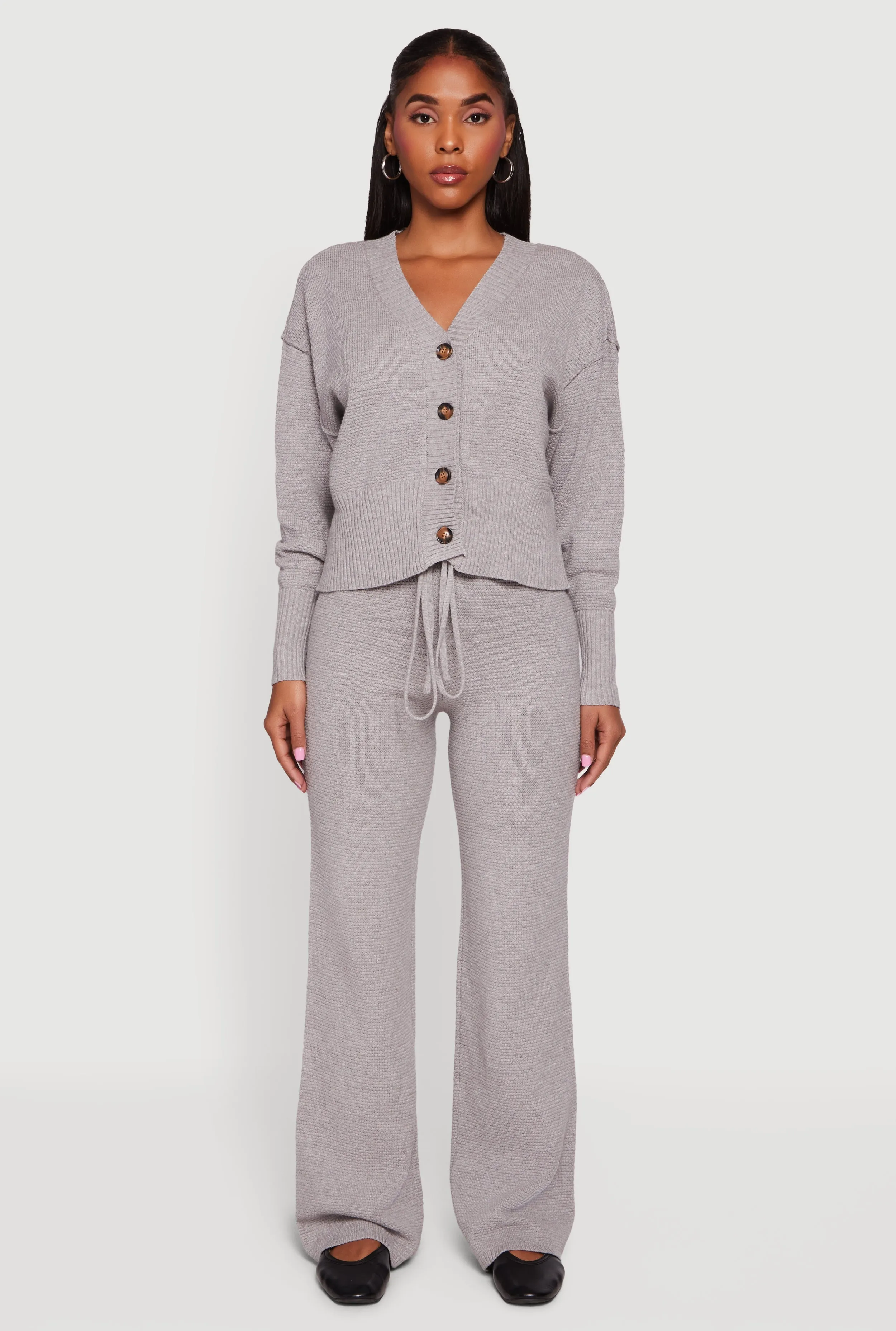 High Wasited Waffle Knit Casual Pants sold by Rainbow product image thumbnail 2