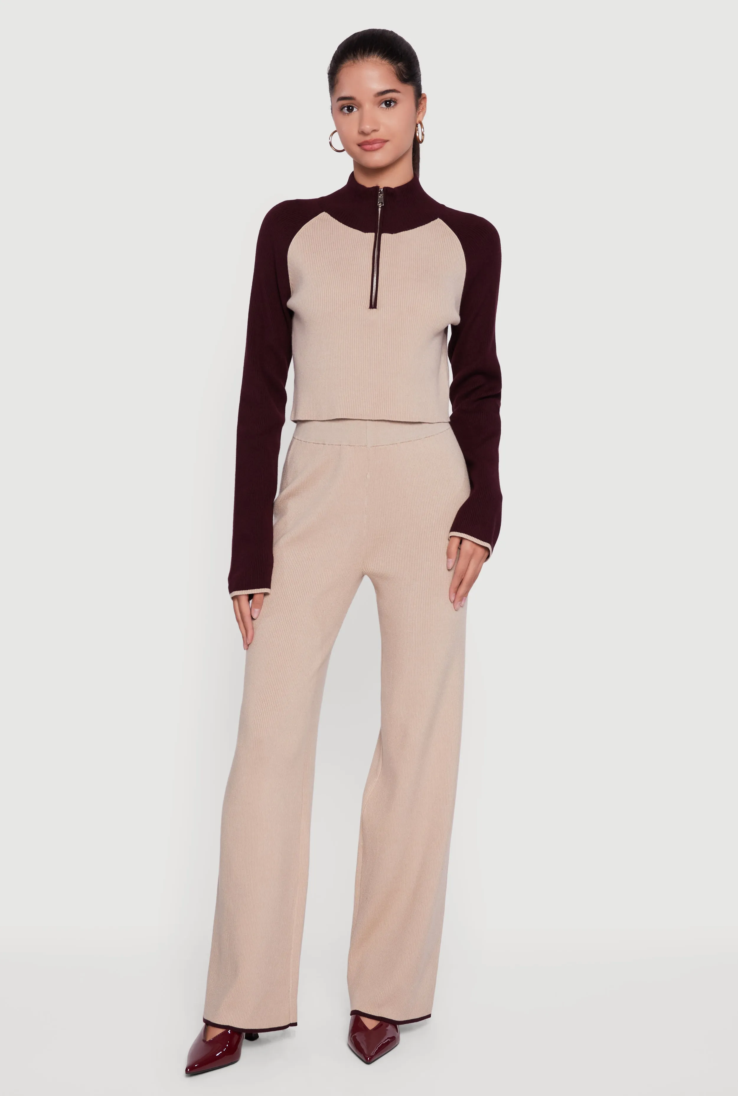 Contrast Trim Straight Leg Pants sold by Rainbow product image thumbnail 2