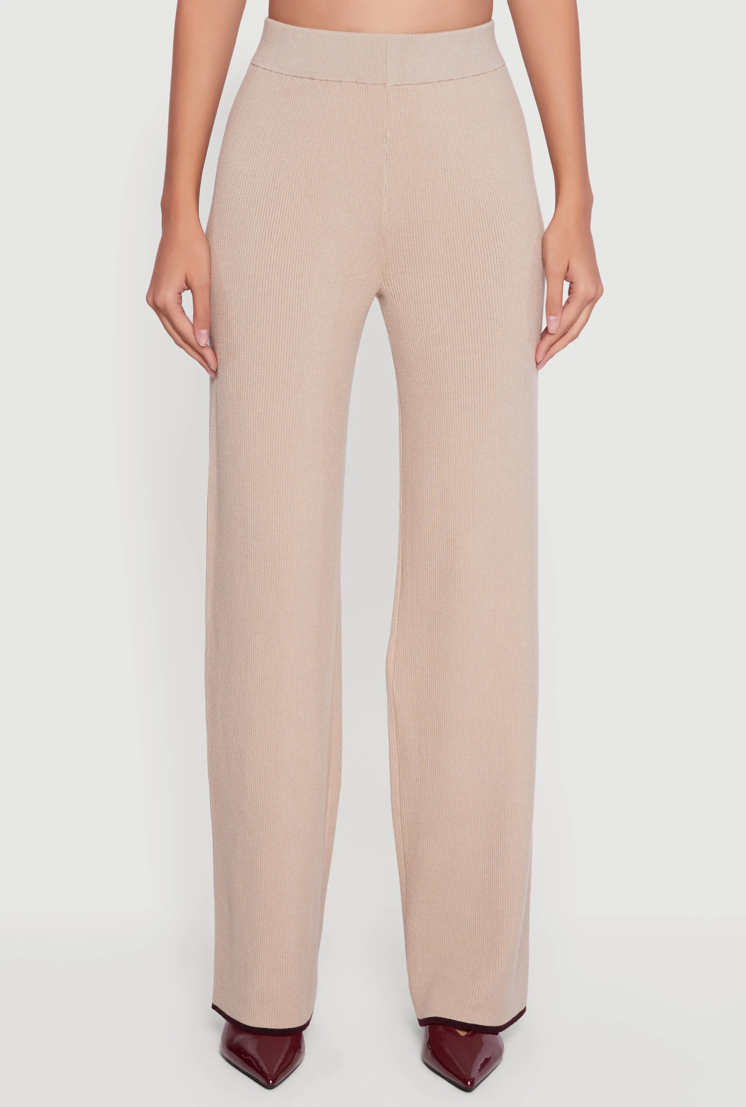 Contrast Trim Straight Leg Pants sold by Rainbow product image thumbnail 3