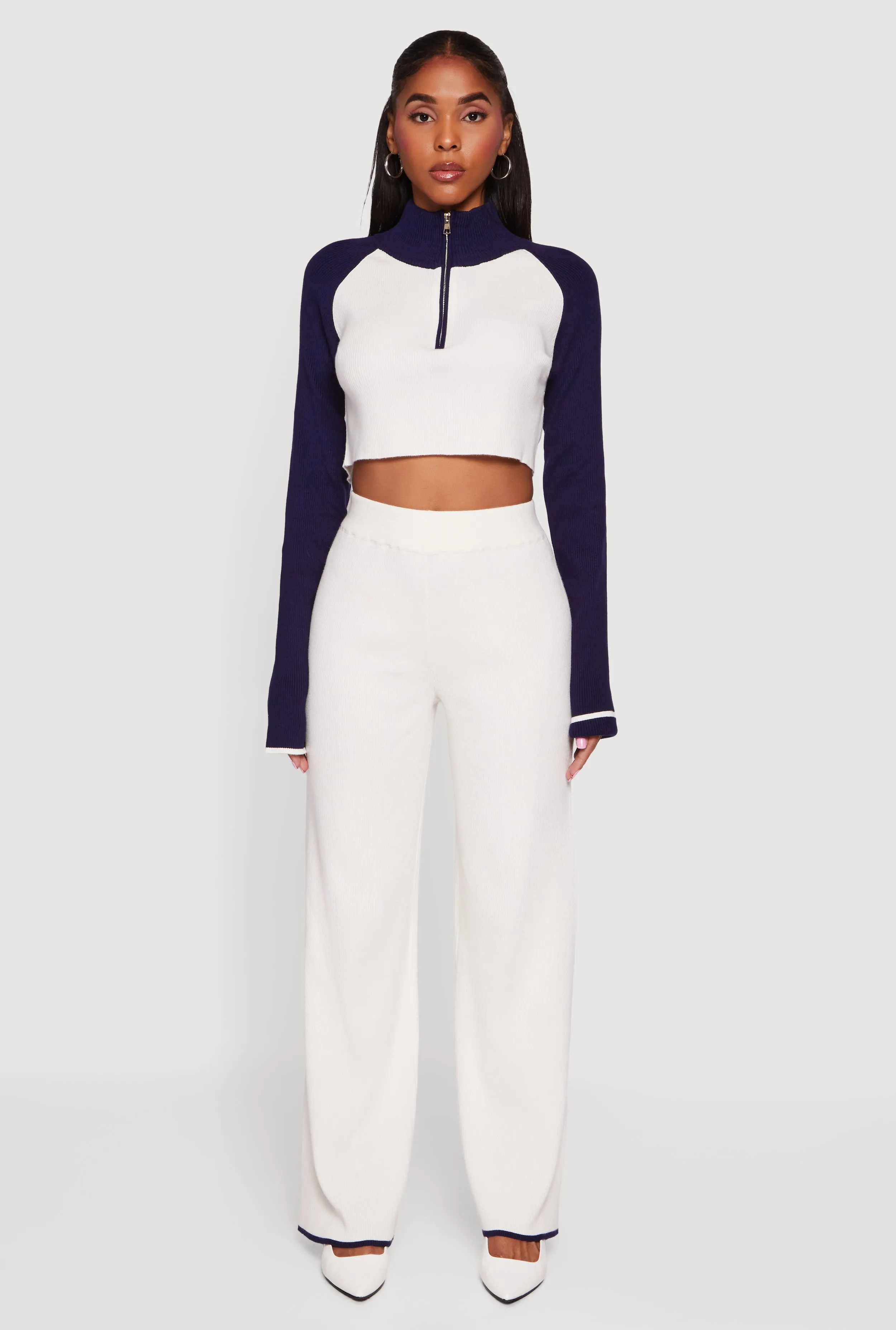 Contrast Trim Straight Leg Pants sold by Rainbow product image thumbnail 2