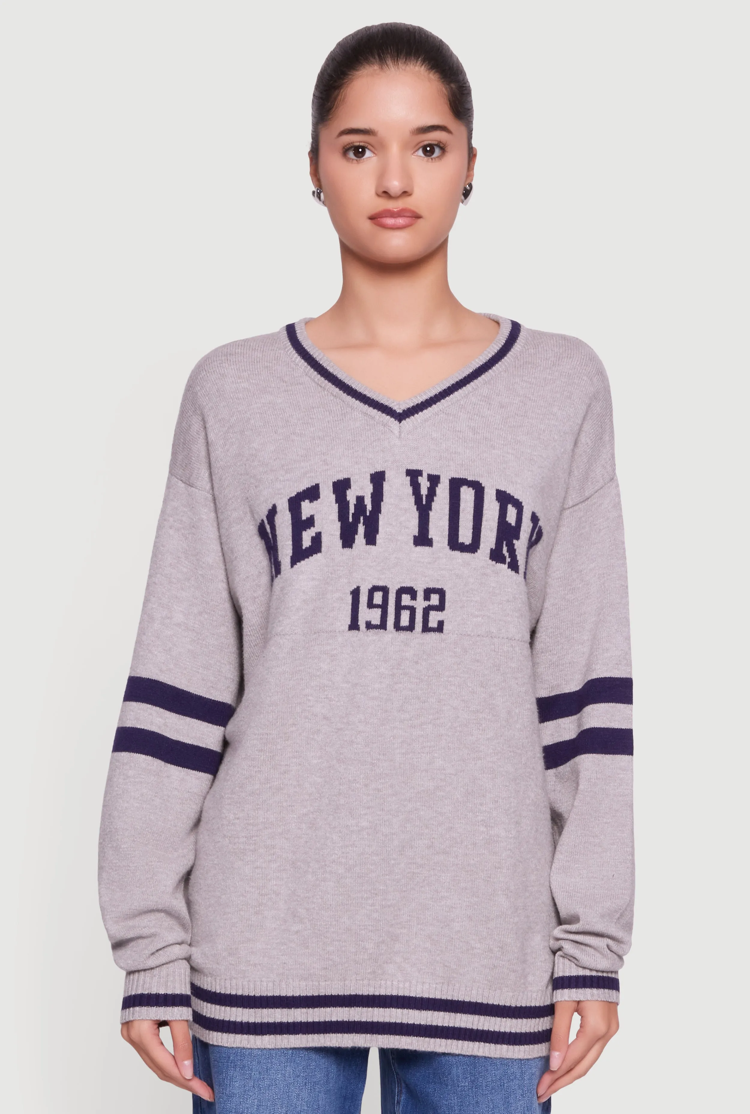 New York Graphic V Neck Sweatshirt sold by Rainbow product image thumbnail 2