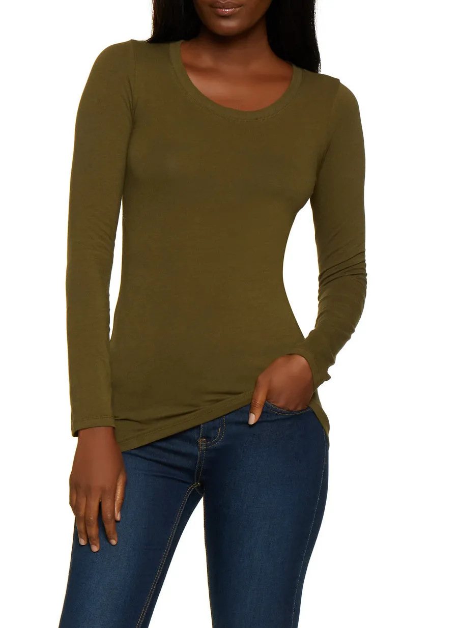 Classic Crew Neck Long Sleeve Tee sold by Rainbow product image thumbnail 3