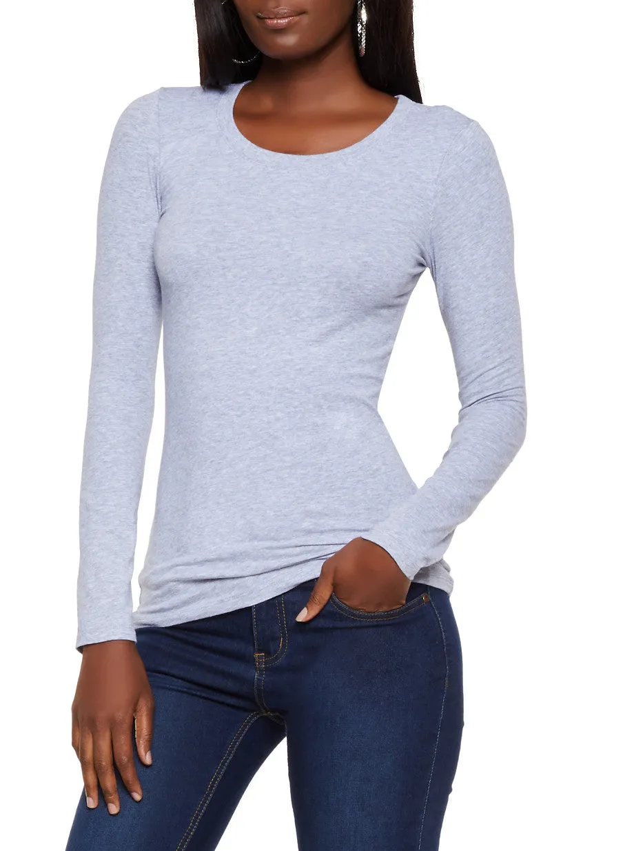 Classic Crew Neck Long Sleeve Tee sold by Rainbow product image thumbnail 4