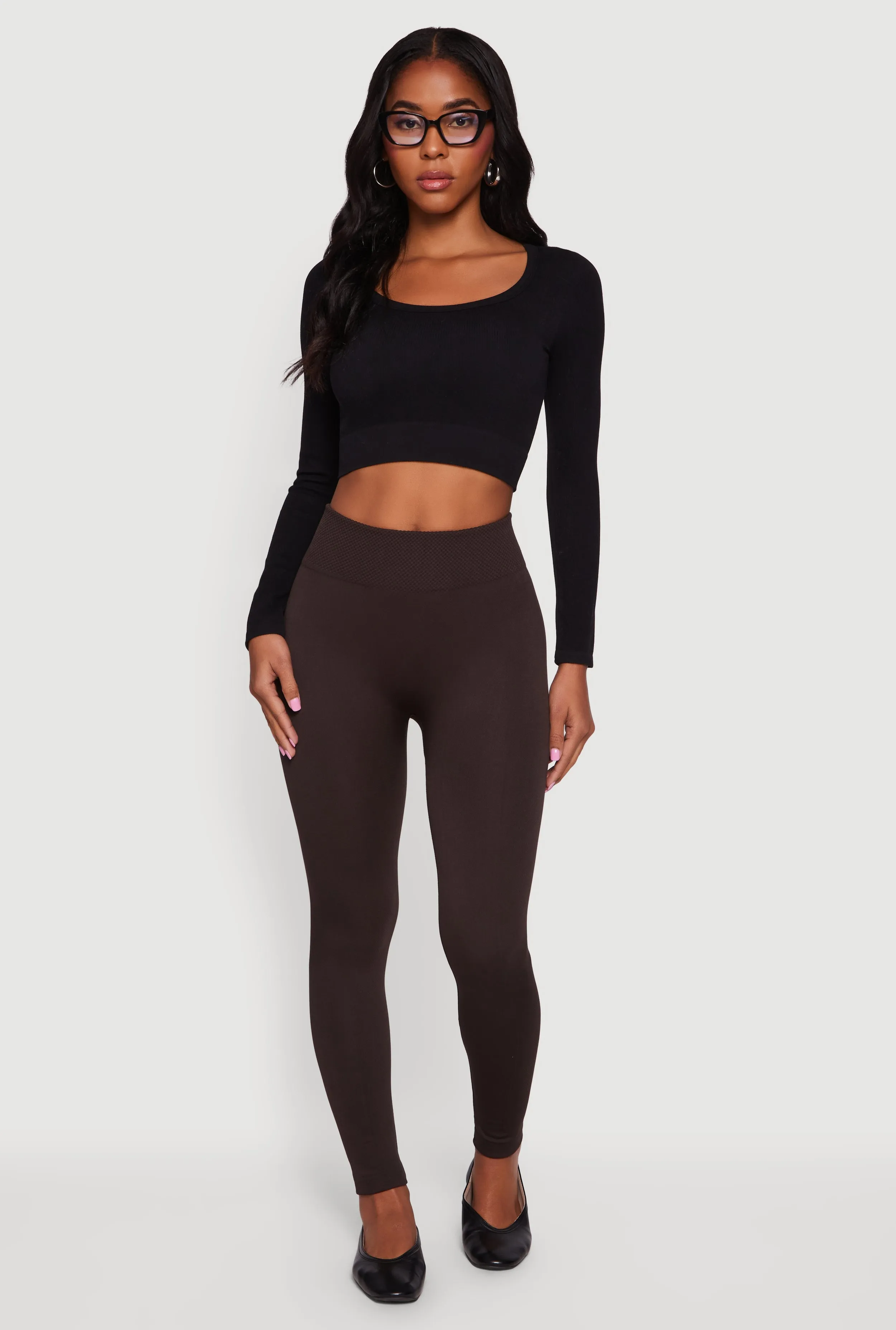 High Waisted Fleece Lined Leggings sold by Rainbow product image thumbnail 2