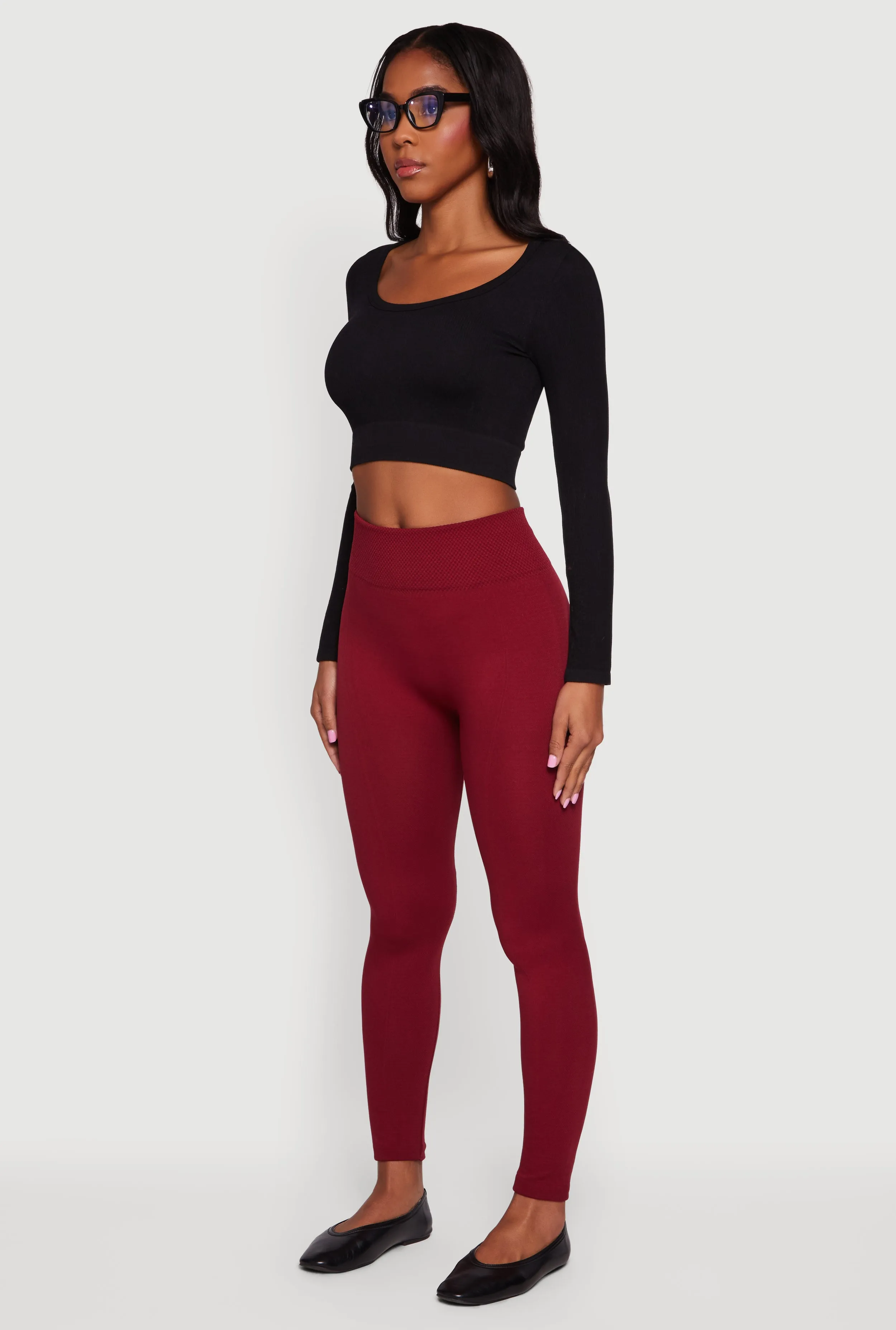 High Waisted Fleece Lined Leggings sold by Rainbow product image thumbnail 3