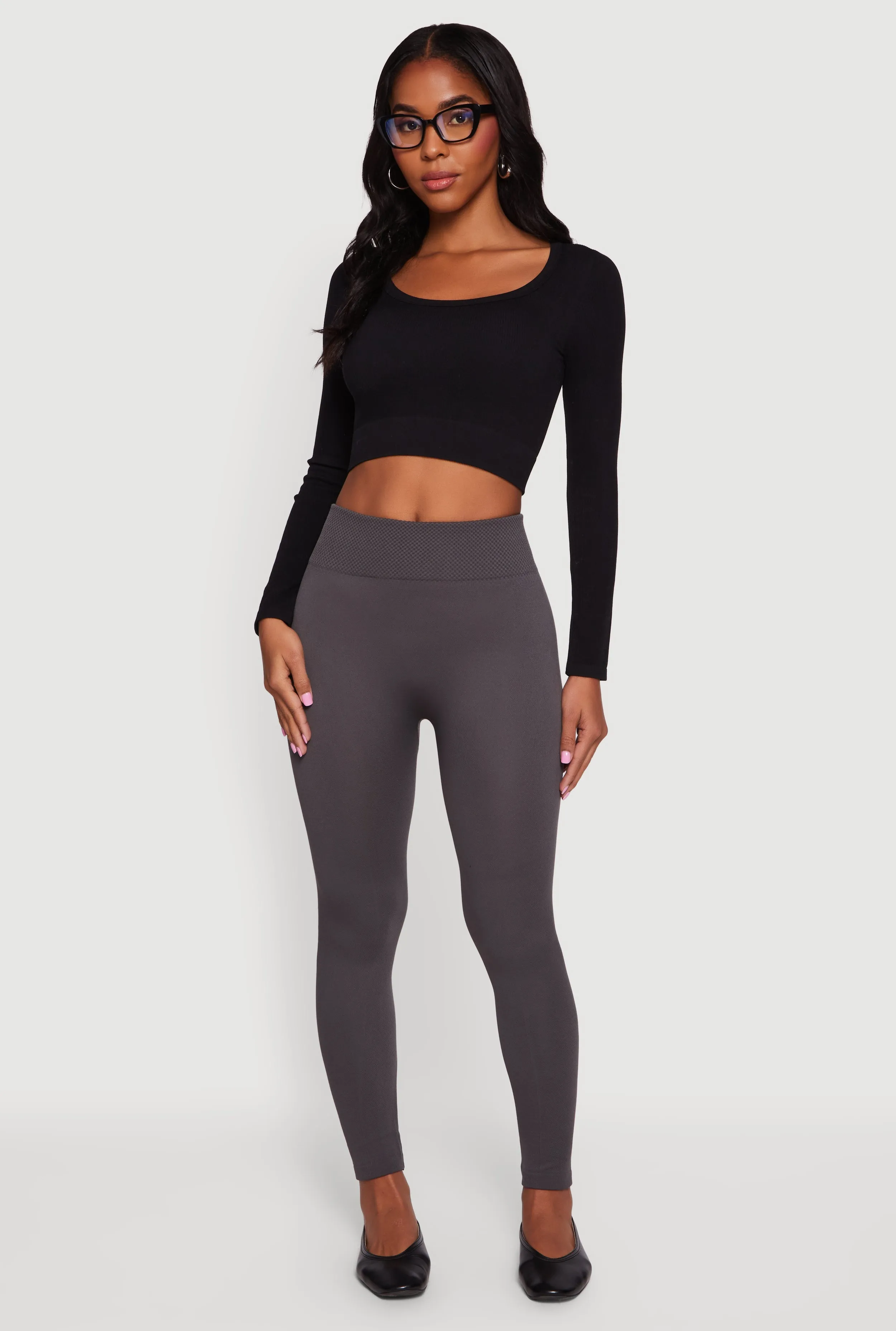 High Waisted Fleece Lined Leggings sold by Rainbow