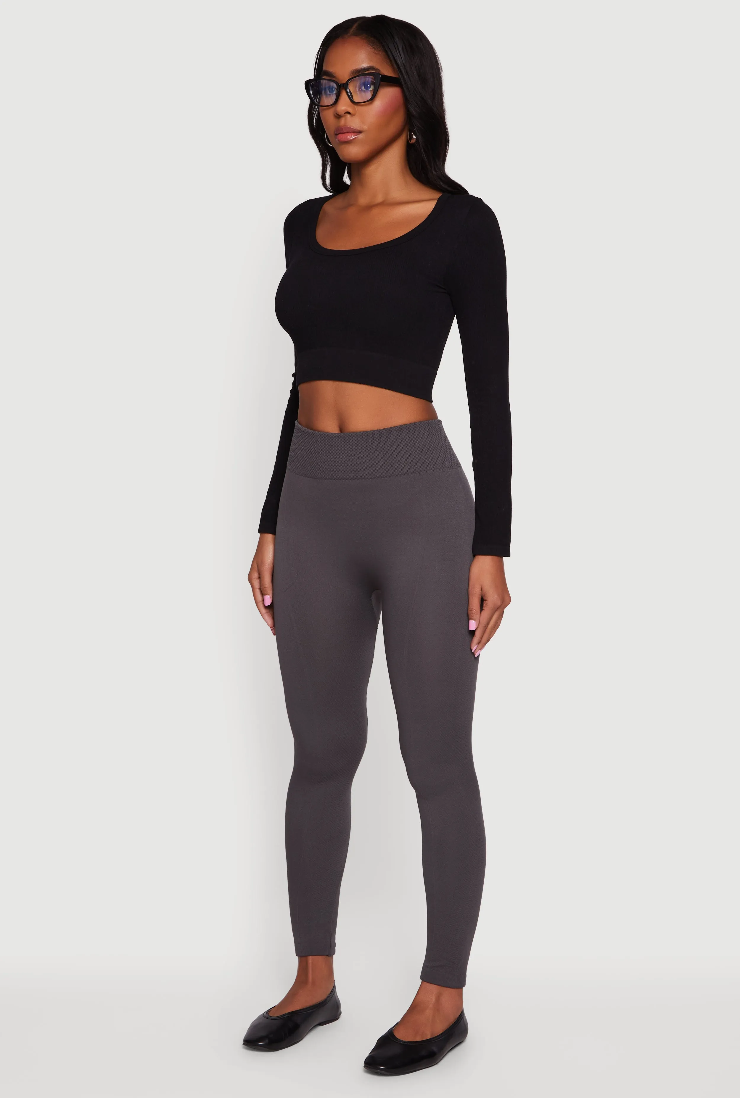 High Waisted Fleece Lined Leggings sold by Rainbow product image thumbnail 3