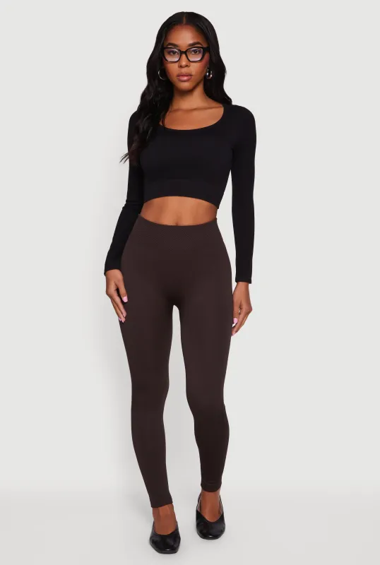 High Waisted Fleece Lined Leggings sold by Rainbow