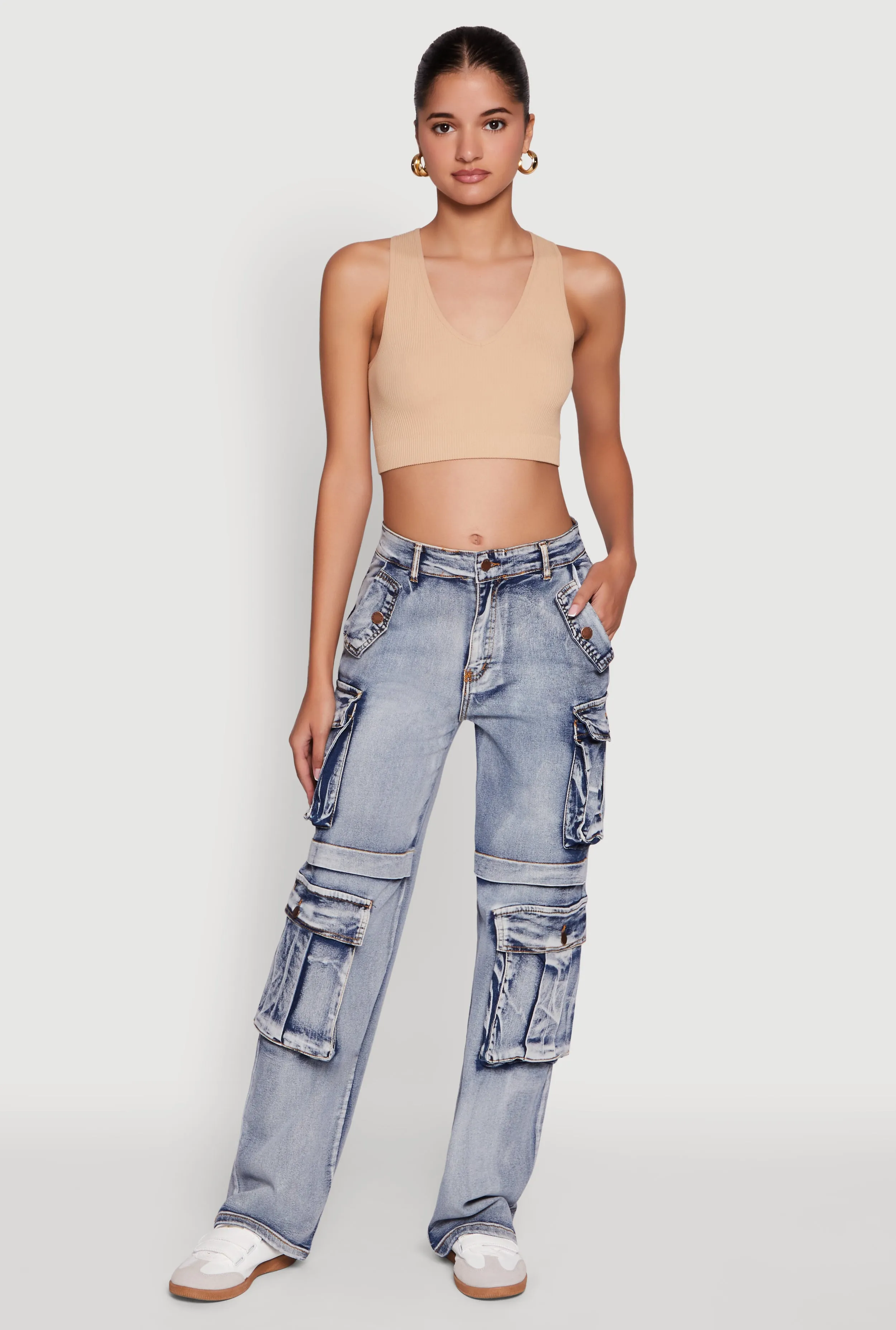 Vivian Mid Rise Cargo Straight-Leg Jeans sold by Rainbow product image thumbnail 2
