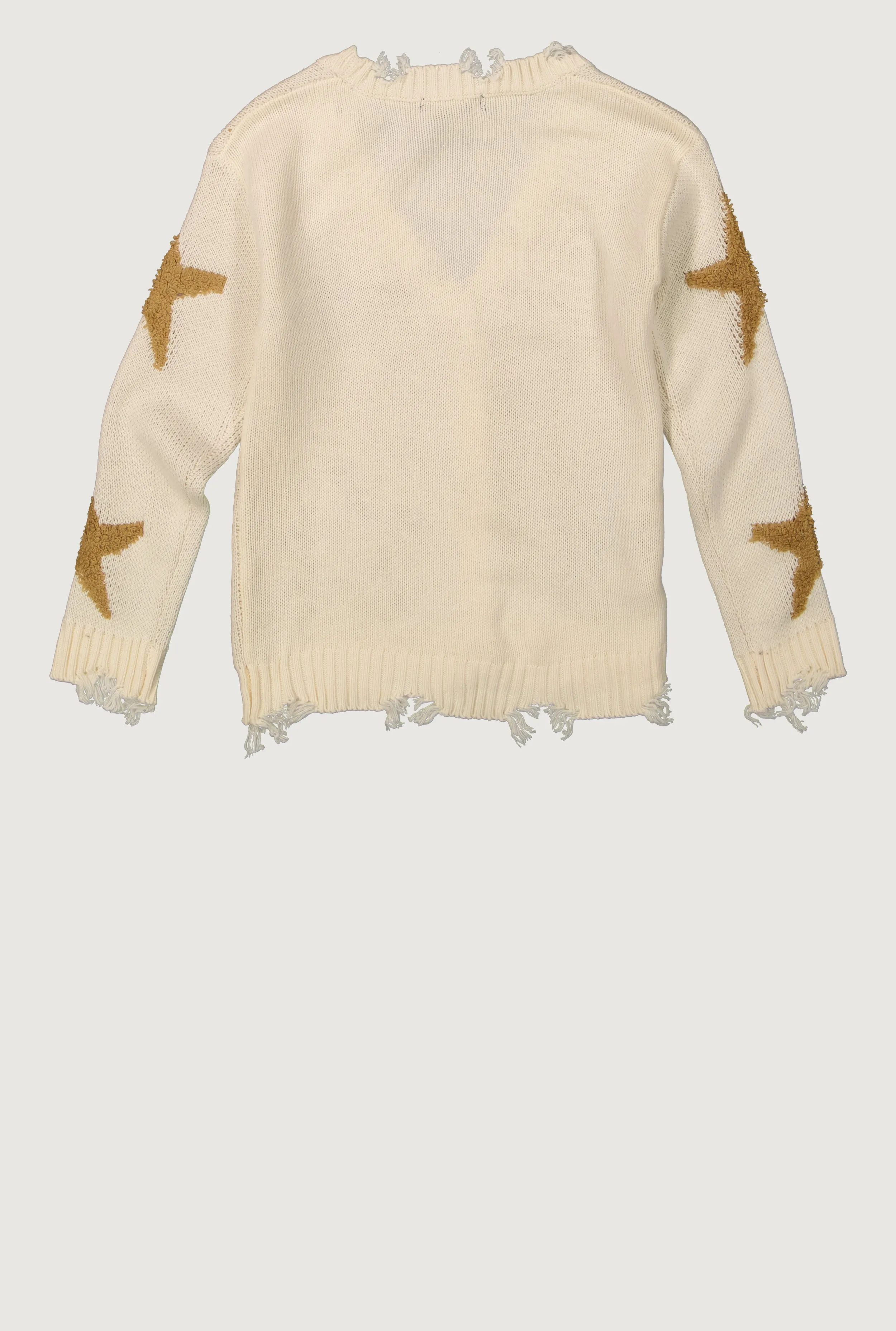 Girls Star Embroidered Distressed Detail Cardigan sold by Rainbow product image thumbnail 3